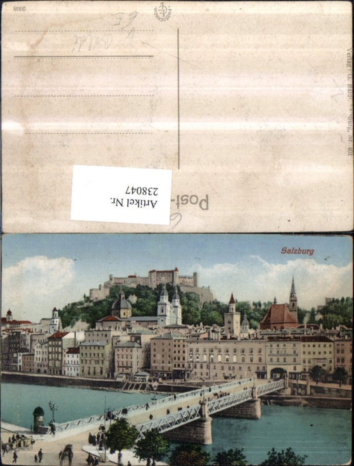 238047,Salzburg Teilansicht Festung Brücke pub G. Baldi 401