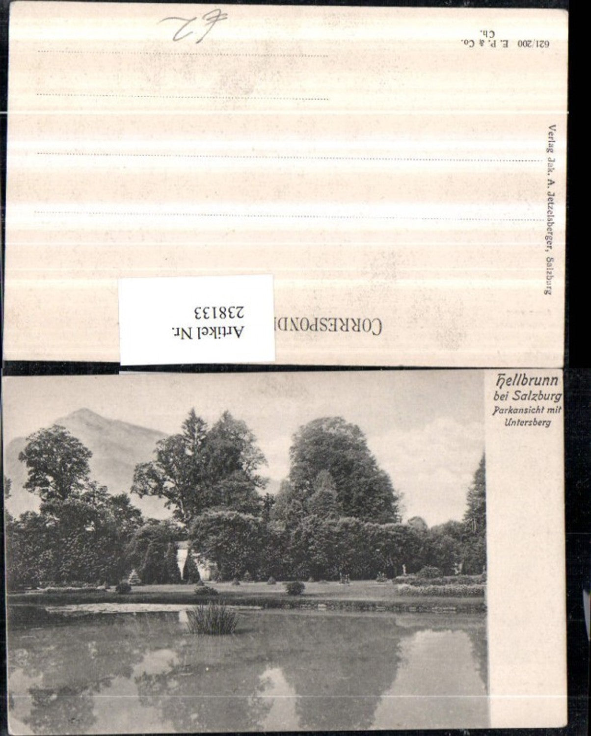 238133,Salzburg Hellbrunn Parkansicht m. Untersberg