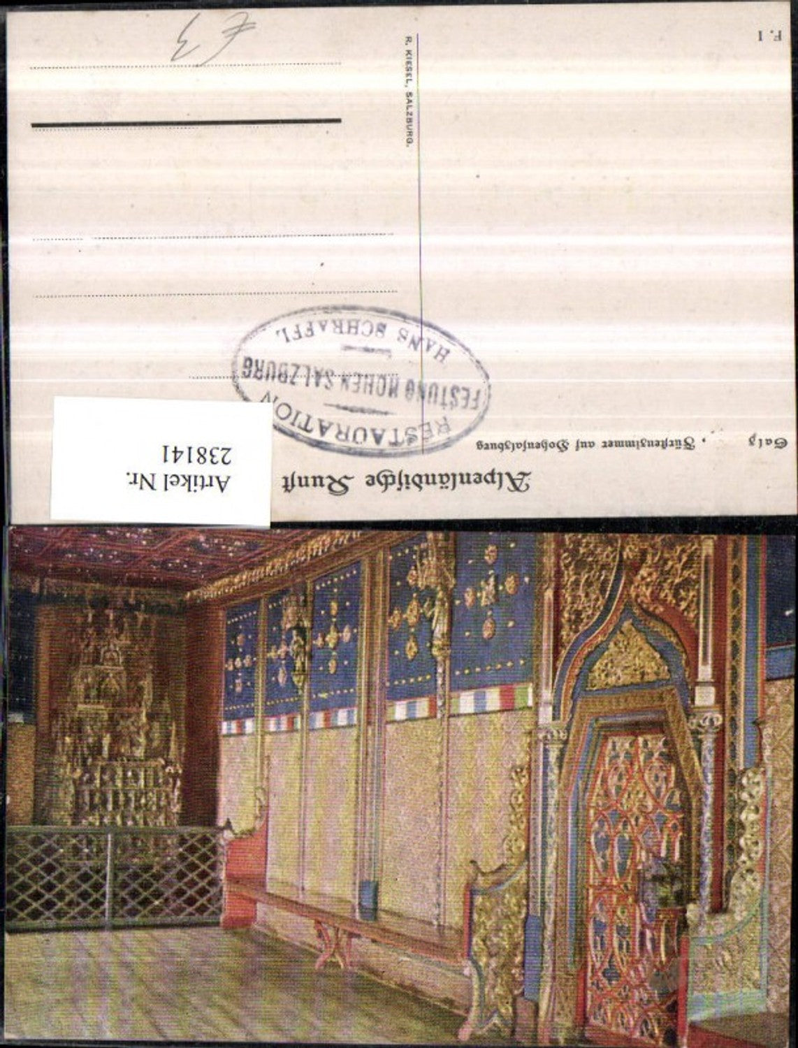 238141,Salzburg Fürstenzimmer auf Hohensalzburg Innenansicht