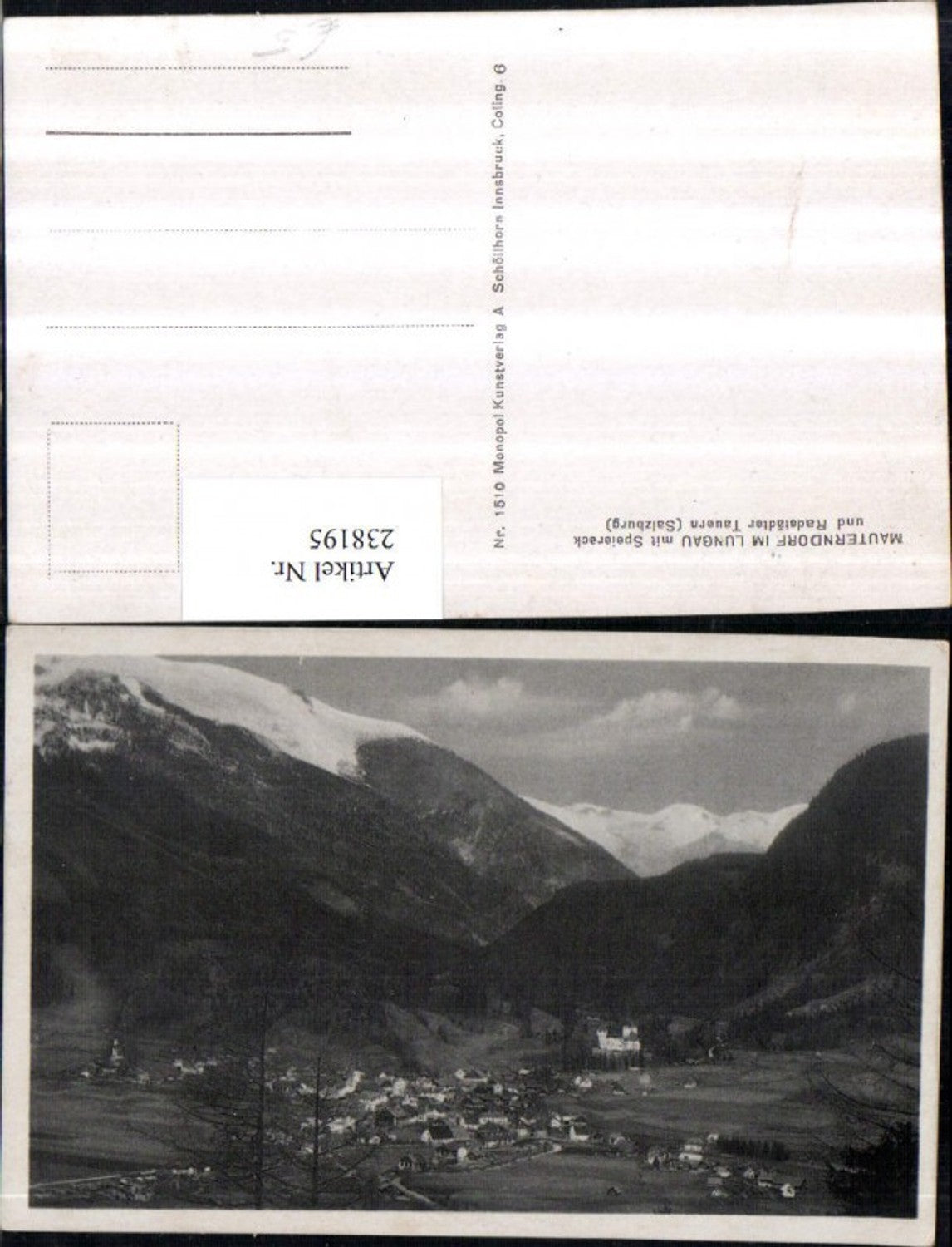 238195,Mauterndorf im Lungau Totale m. Speiereck u. Radstädter Tauern