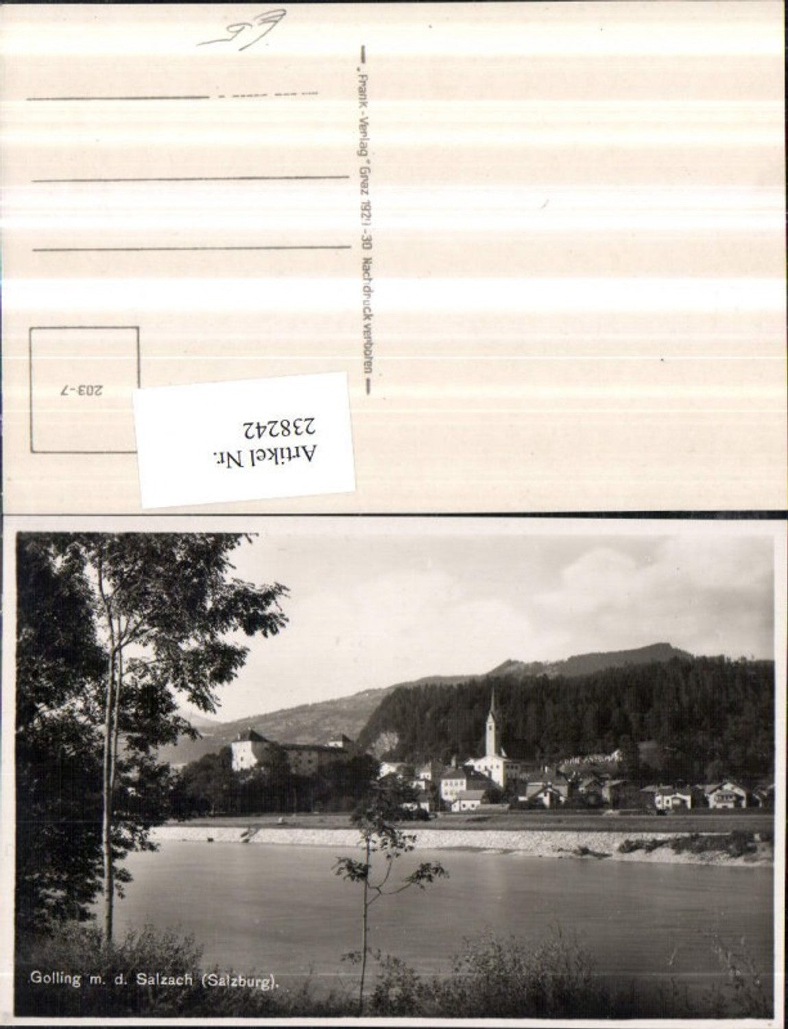 238242,Golling Teilansicht m. d. Salzach