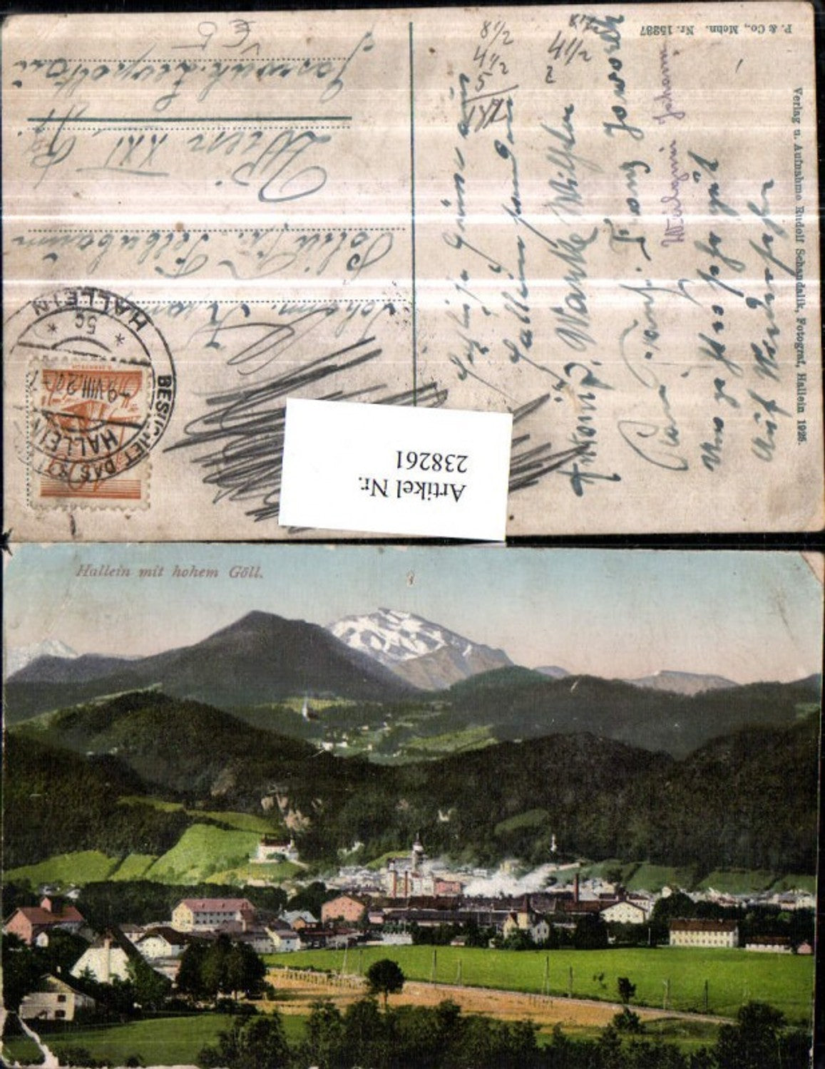 238261,Hallein Teilansicht geg. Hohem Göll pub Purger u. Co 15237