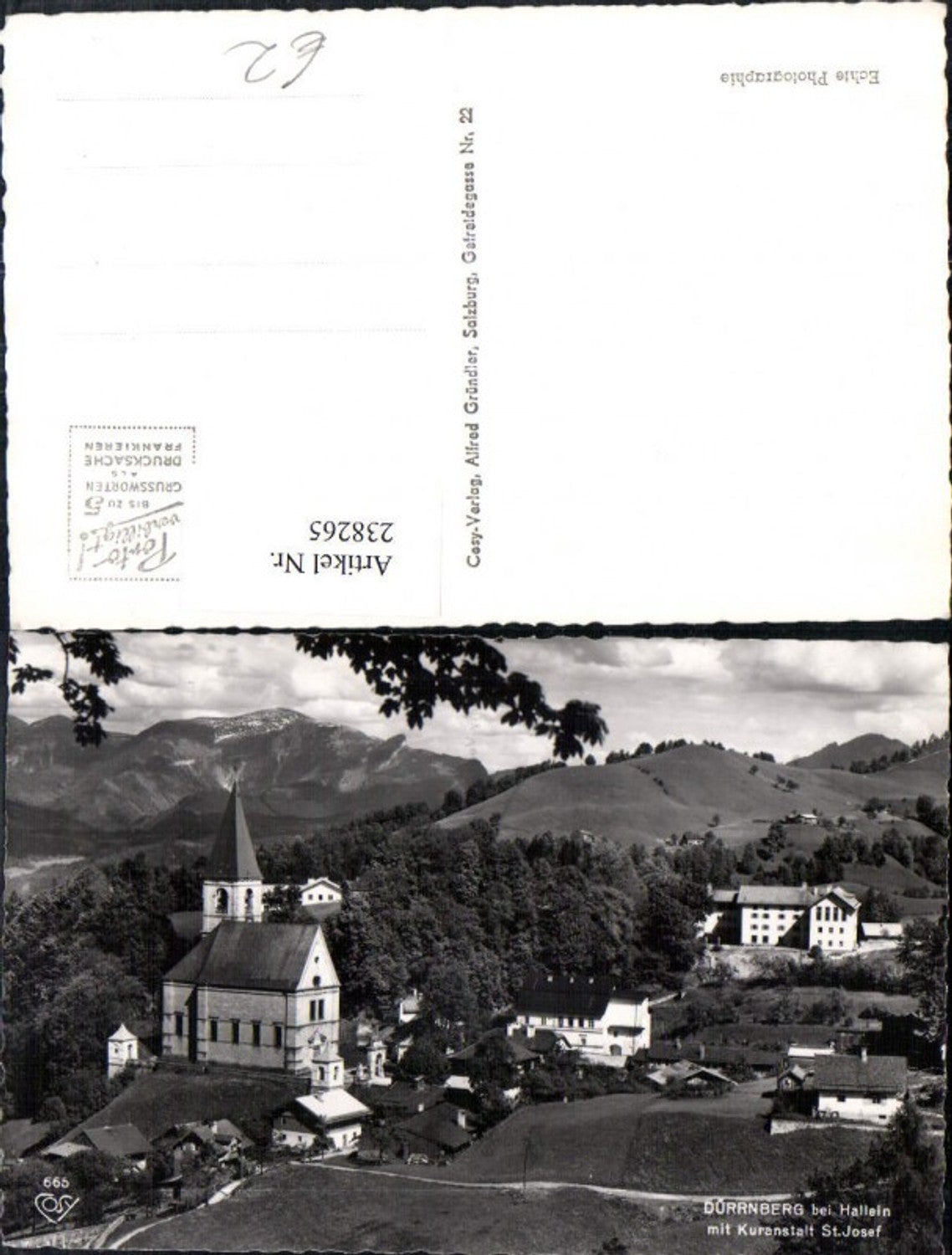 238265, Dürrnberg near Hallein, overall view including St. Josef spa and church
