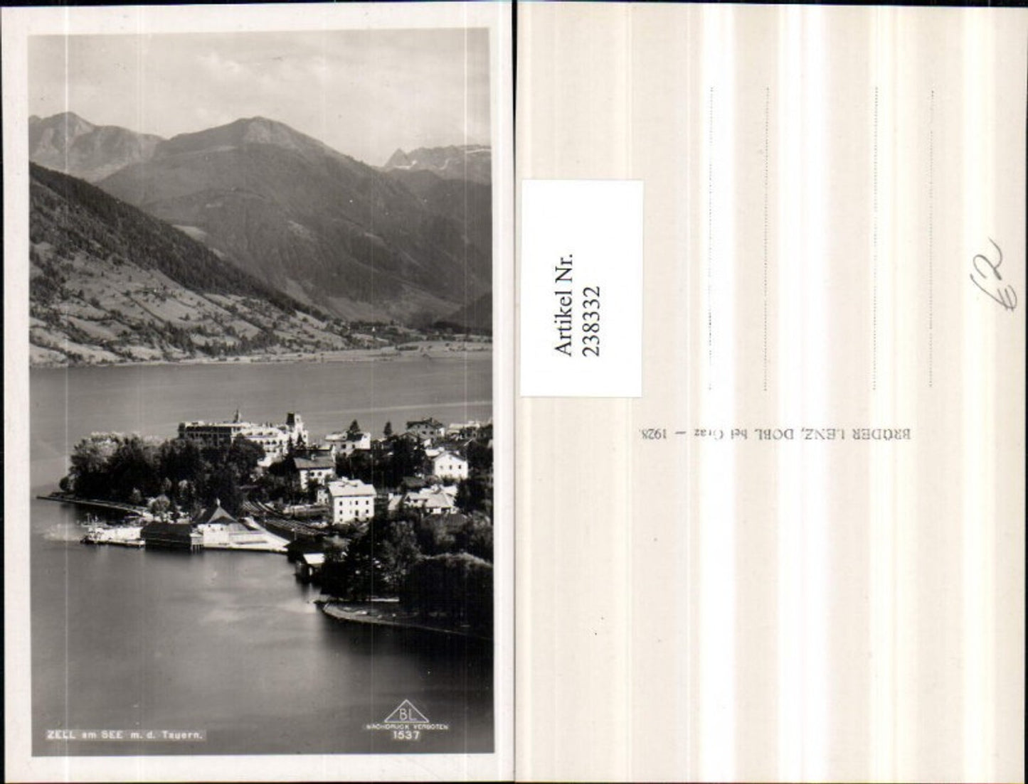 238332,Zell am See Teilansicht m. d. Tauern