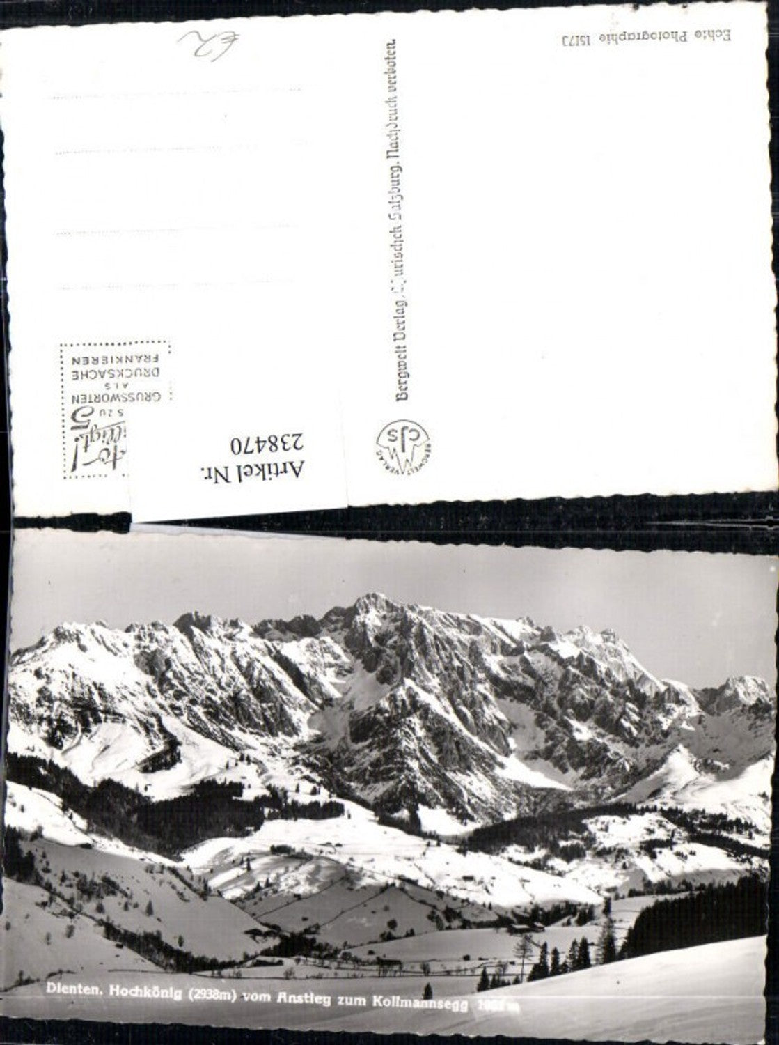 238470,Dienten am Hochkönig v. Anstieg zum Kollmannsegg Winterbild Bergkulisse