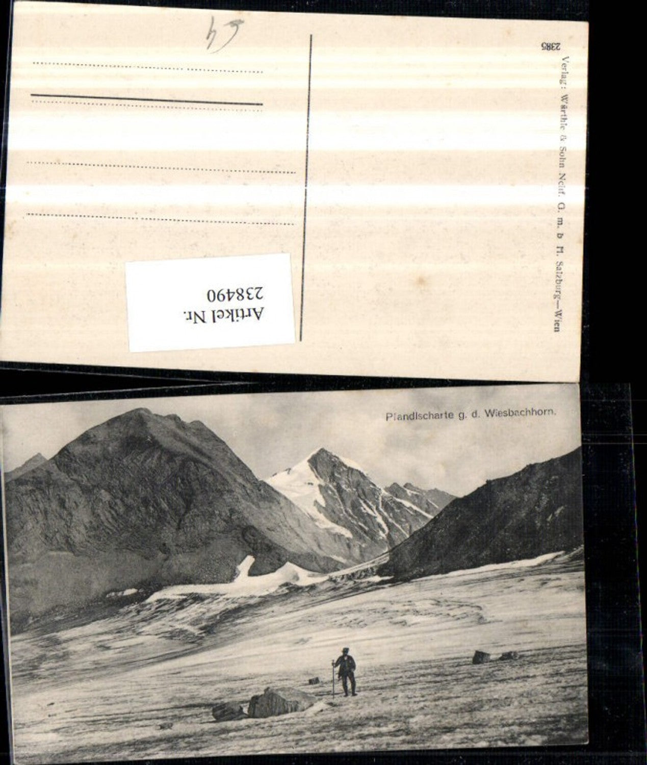 238490,Pfandlscharte geg. d. Wiesbachhorn b. Fusch an d. Glocknerstraße Bergkulisse