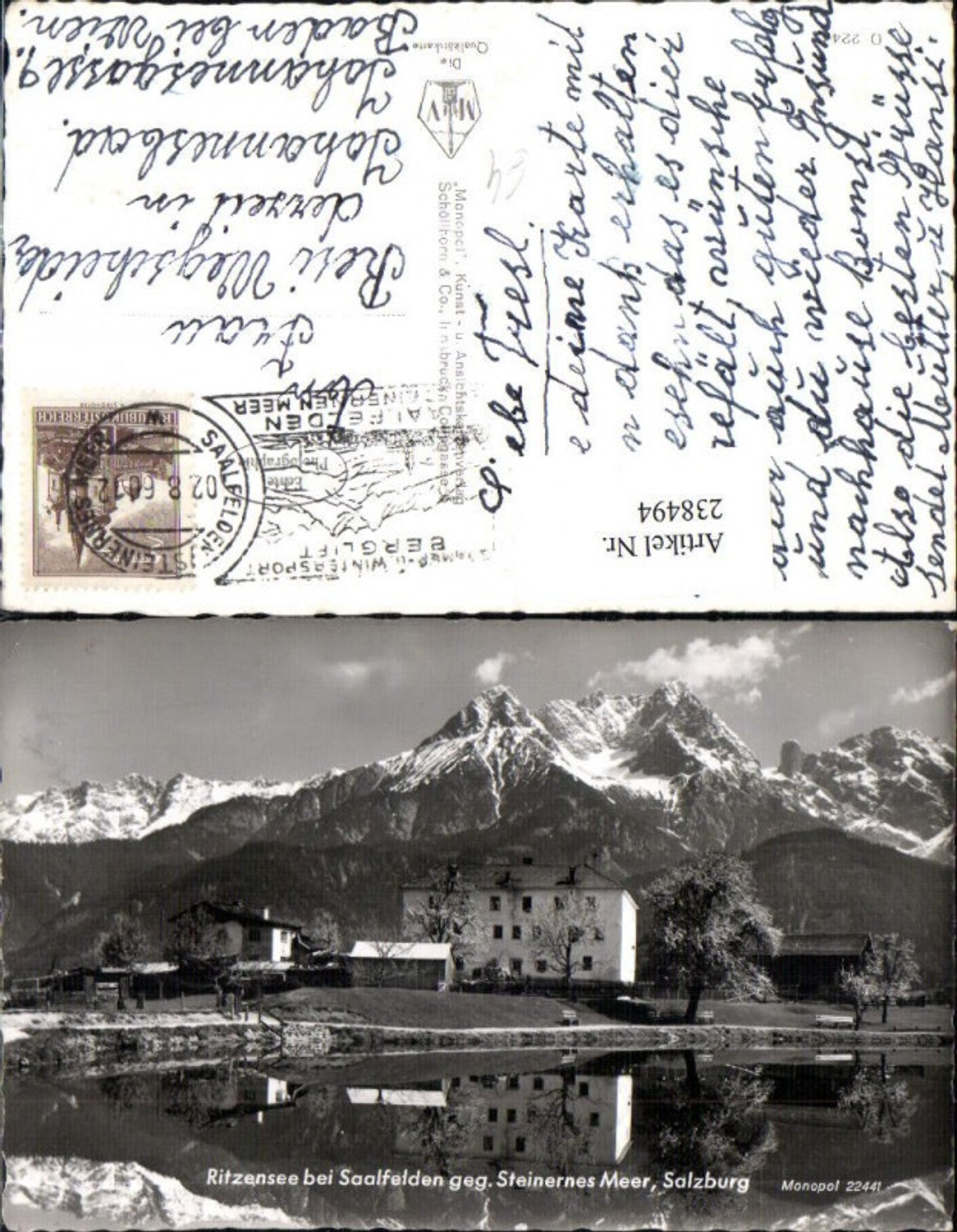 238494,Ritzensee b. Saalfelden geg. Steinernes Meer