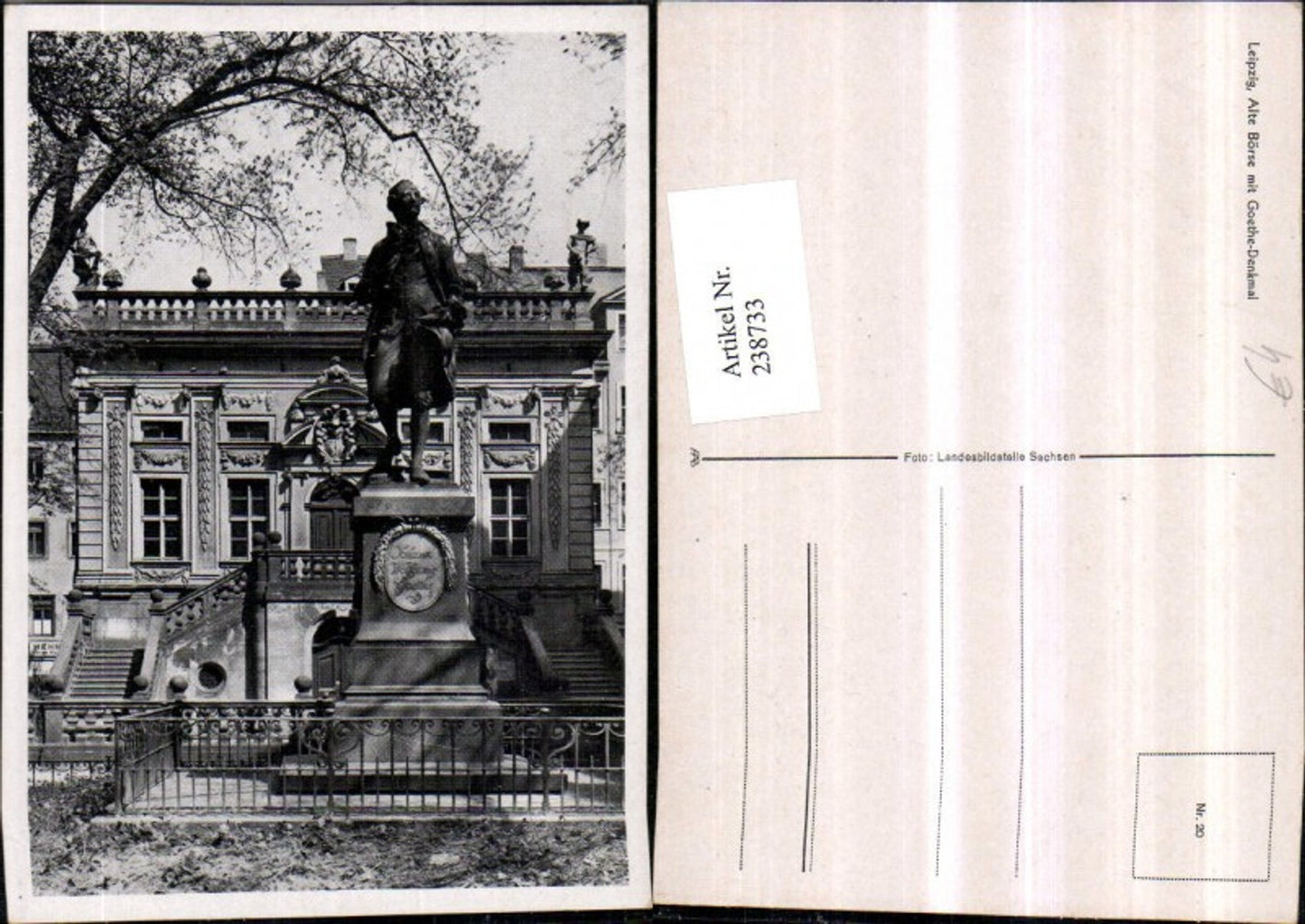 238733,Leipzig Alte Börse m. Goethe-Denkmal