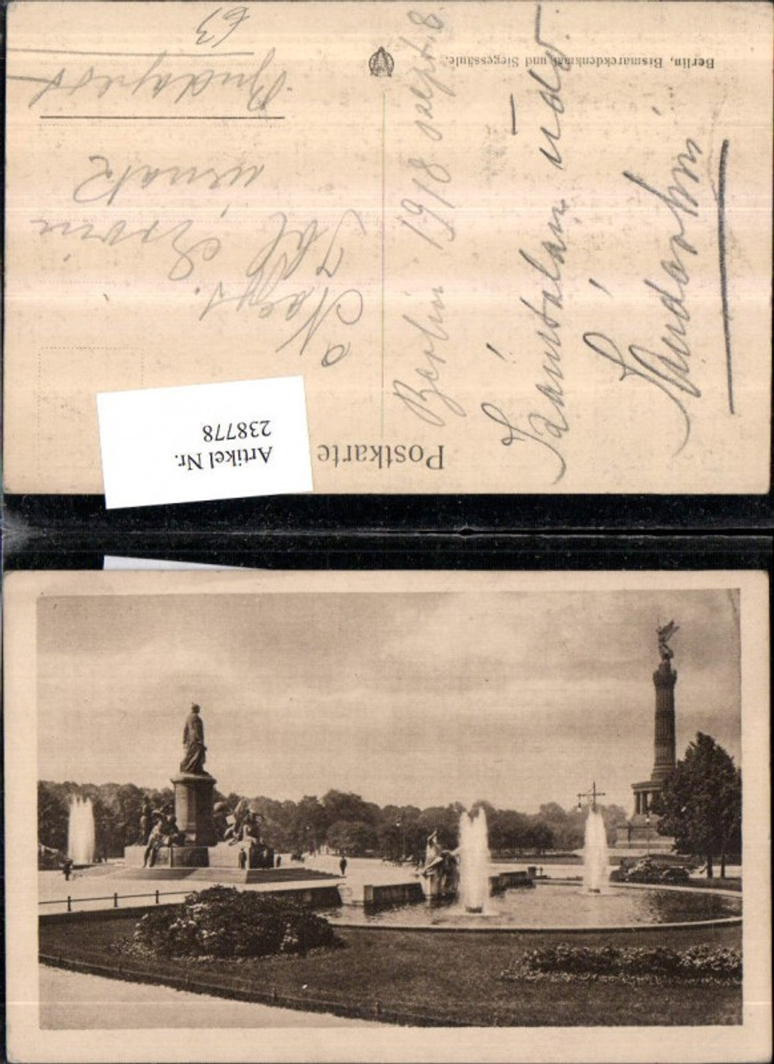 238778,Berlin Bismarck-Denkmal u. Siegessäule