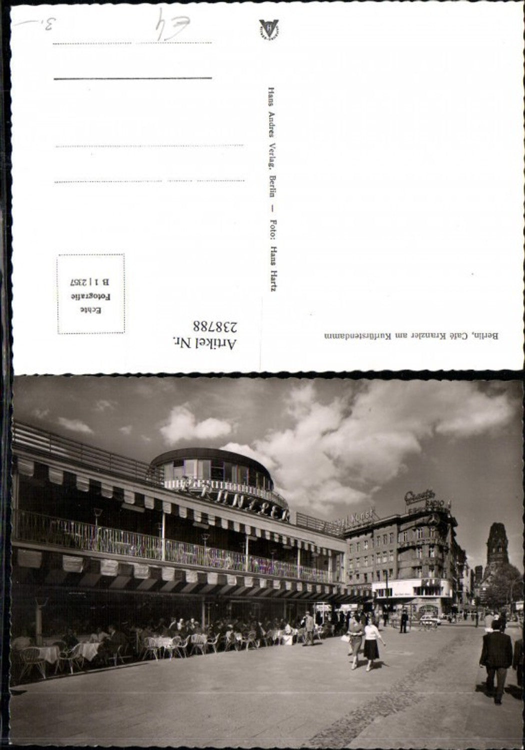 238788,Berlin Cafe Kranzler am Kurfürstendamm