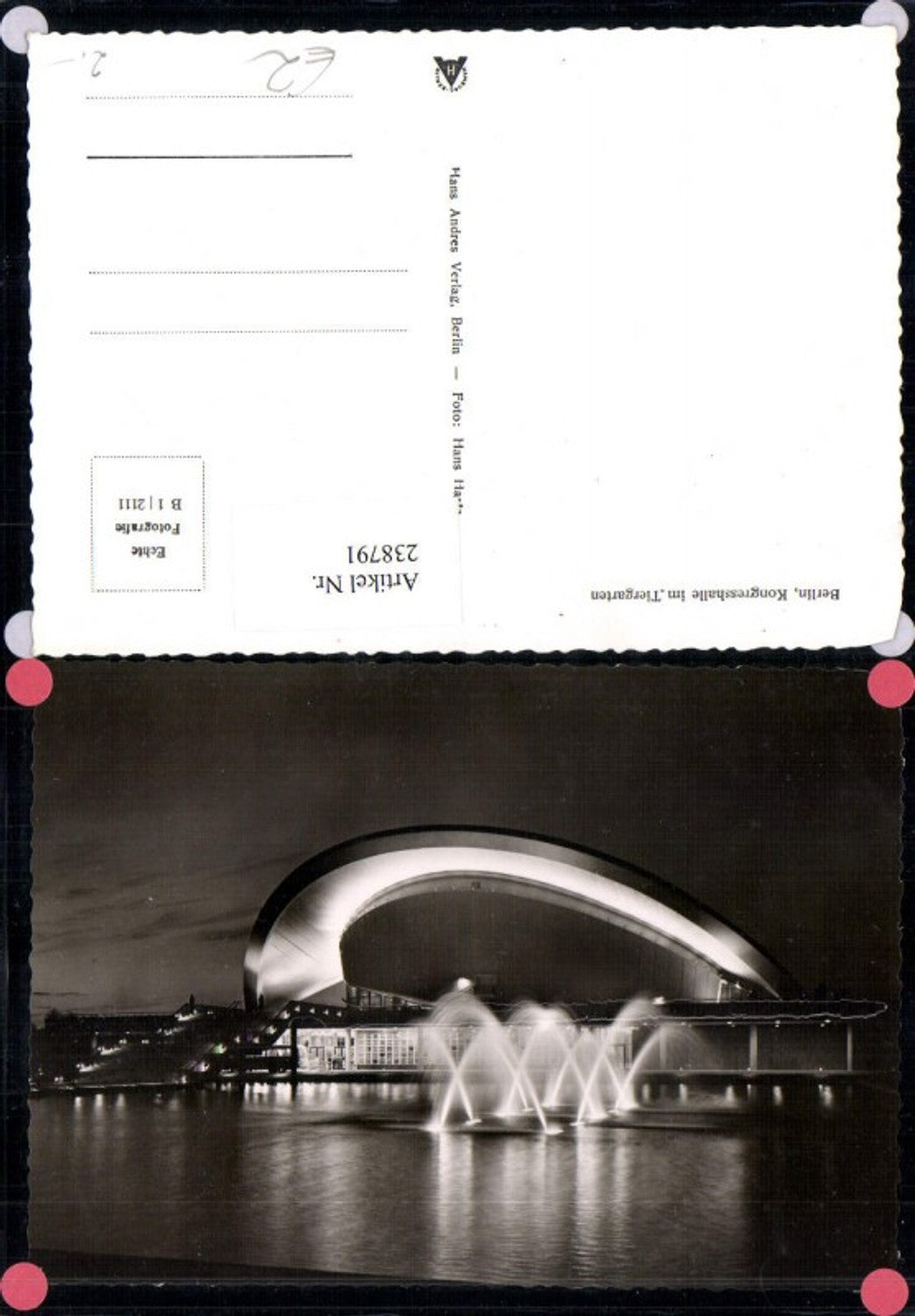 238791,Berlin Kongresshalle im Tiergarten Springbrunnen