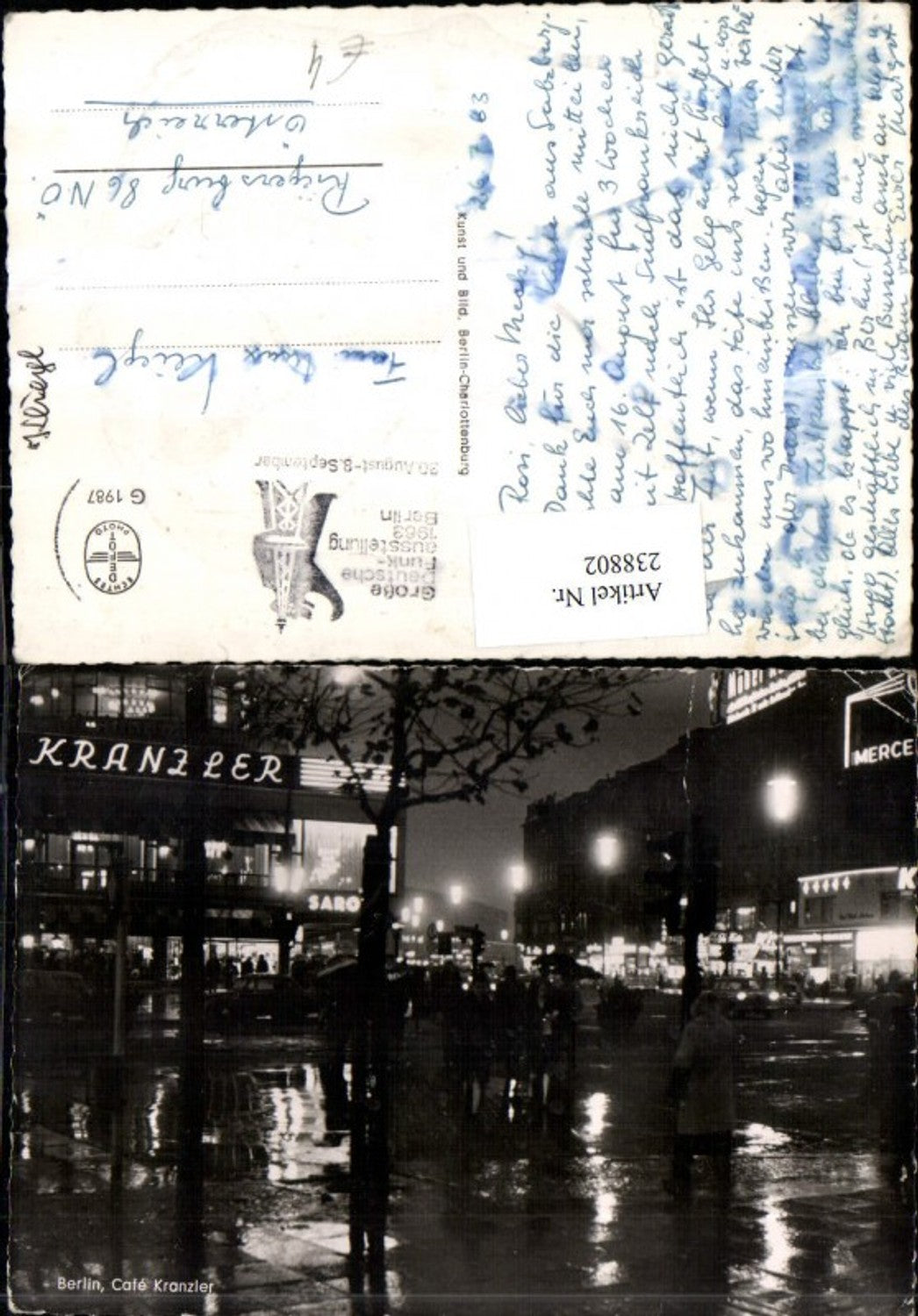 238802,Berlin Cafe Kranzler b. Nacht Straßenansicht