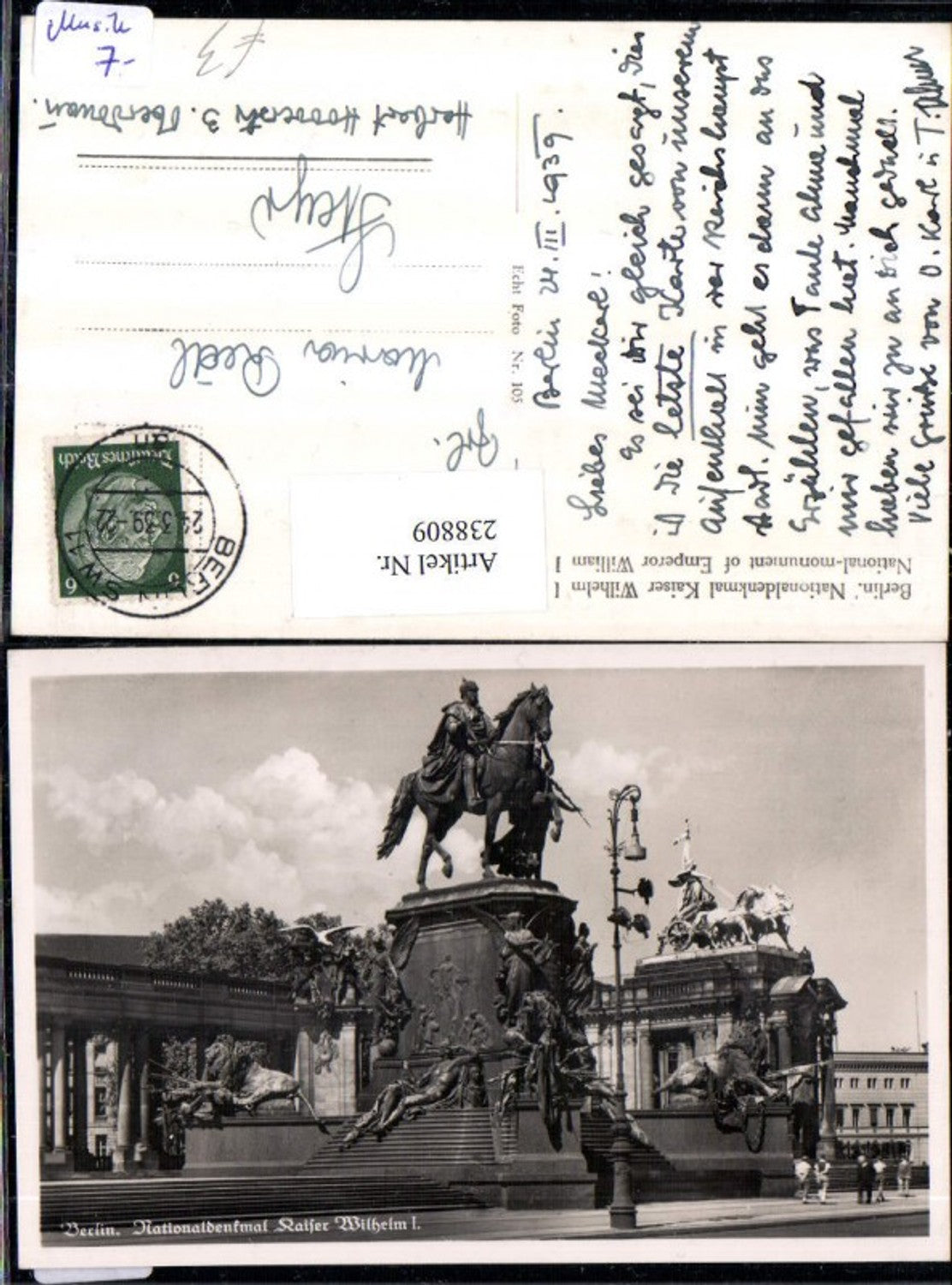 238809,Berlin Nationaldenkmal Kaiser Wilhelm 1