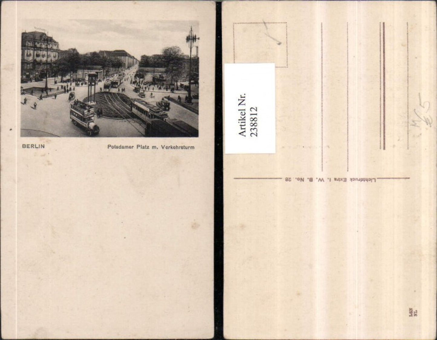 238812,Berlin Potsdamer Platz m. Verkehrsturm Straßenbahnen
