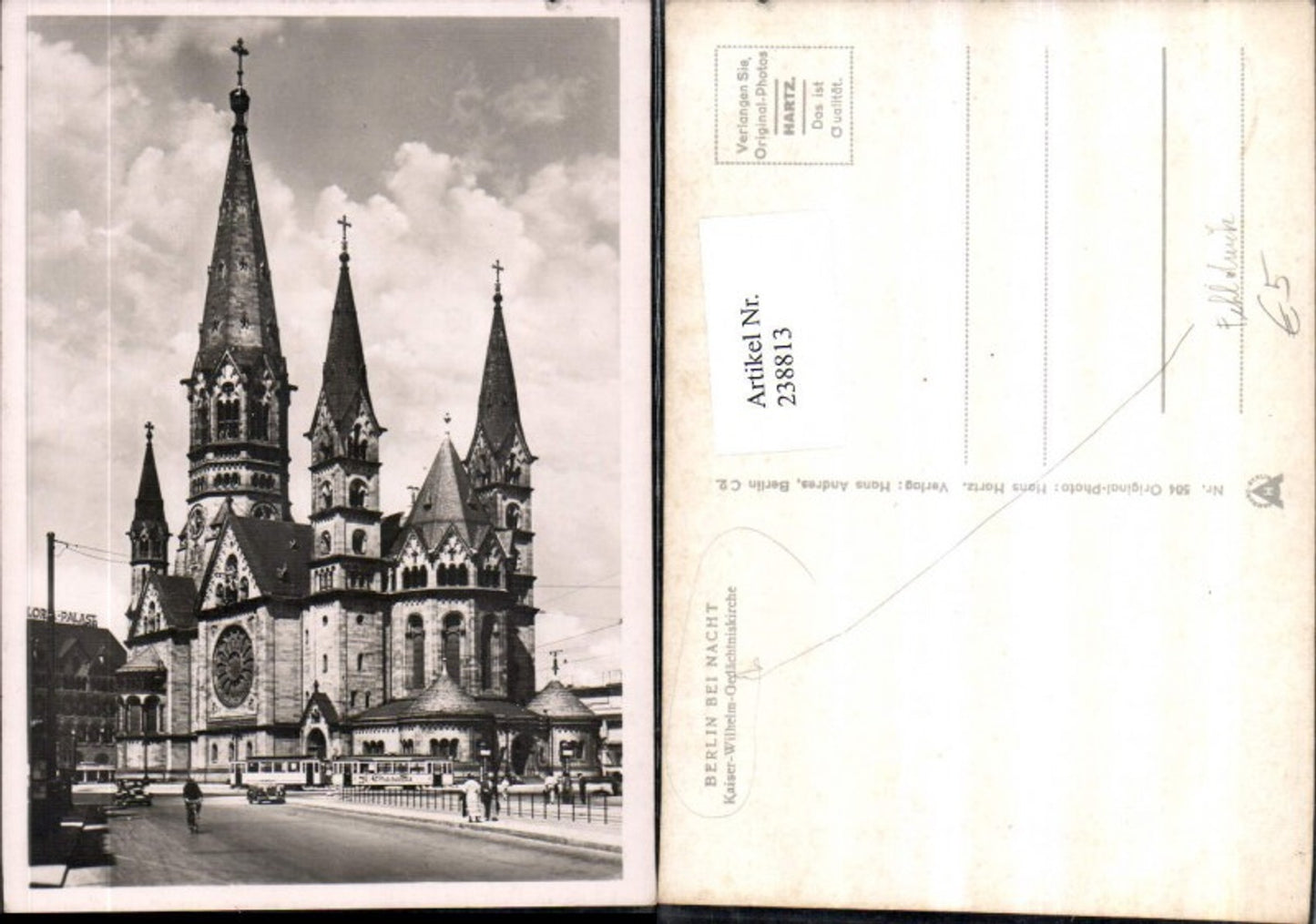 238813,Fehldruck Berlin b. Nacht Kaiser Wilhelm-Gedächtniskirche