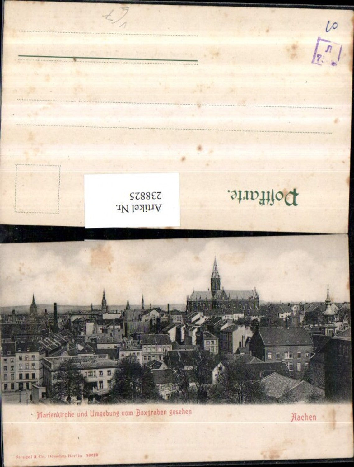 238825,Aachen Marienkirche u. Umgebung v. Boxgraben gesehen pub Stengel u. Co 23622