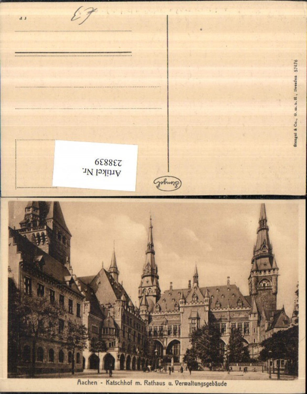 238839,Aachen Katschhof m. Rathaus u. Verwaltungsgebäude pub Stengel u. Co 57476