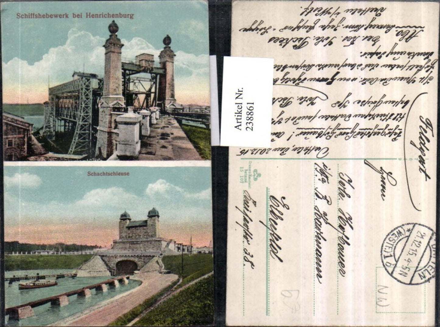 238861,Schiffshebewerk b. Henrichenburg Schachtschleuse Mehrbildkarte