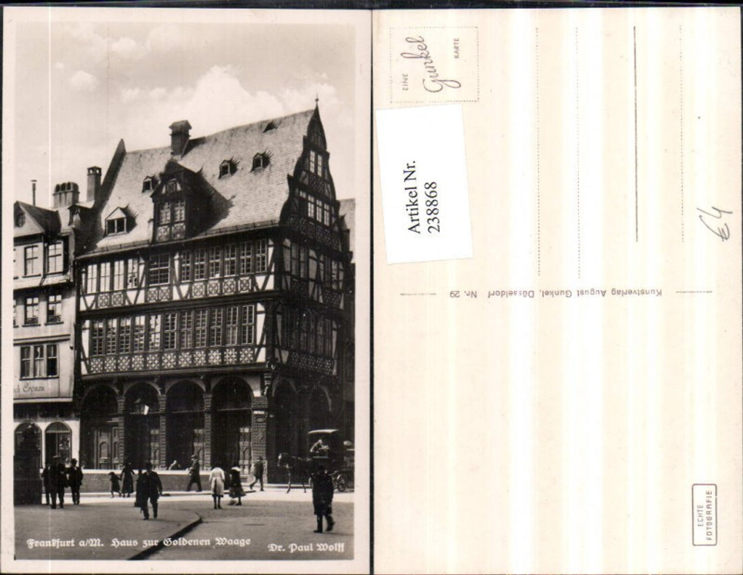 238868,Frankfurt a. Main Haus zu Goldenen Waage