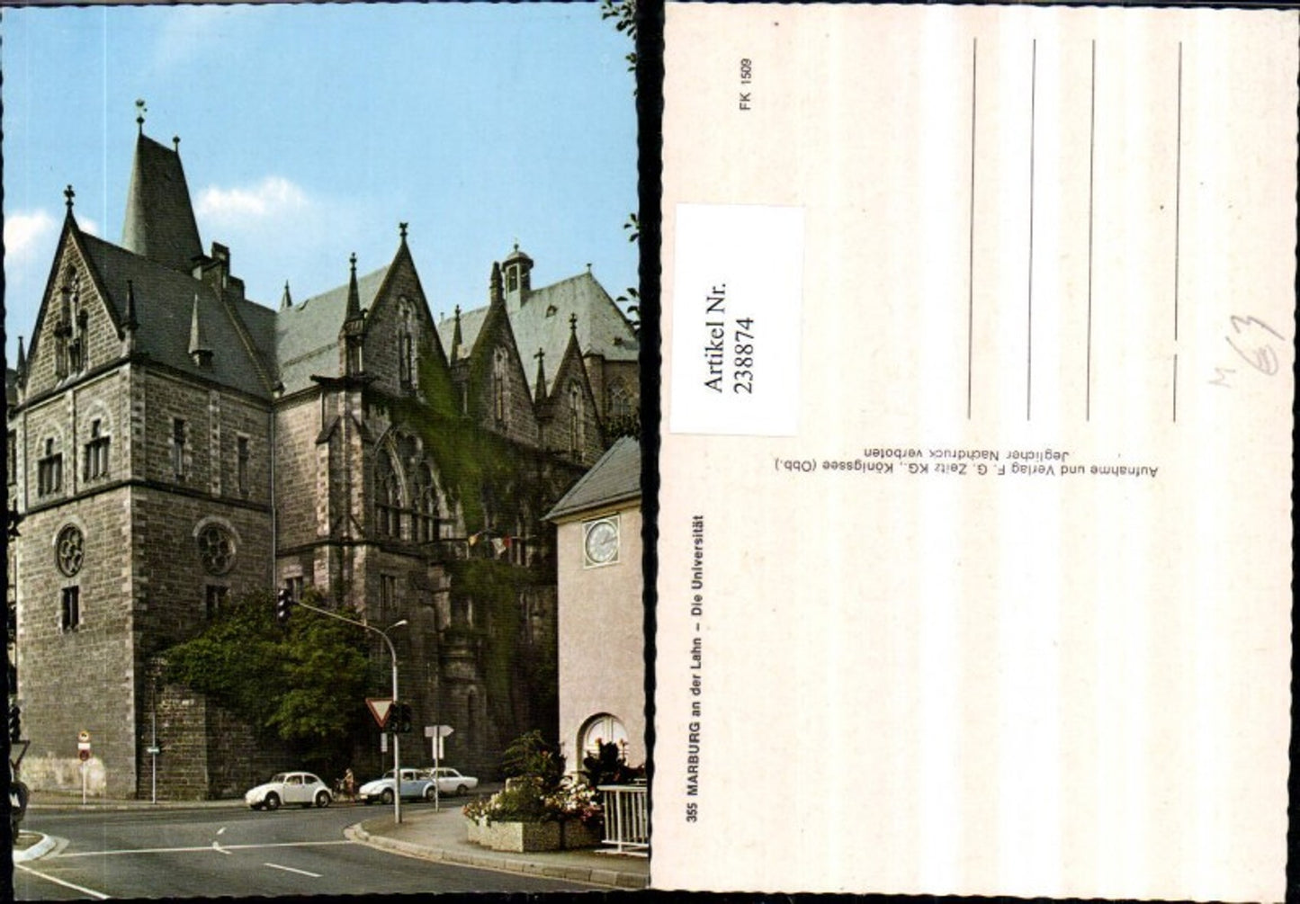 238874,Marburg an d. Lahn Die Universität VW-Käfer Ampel