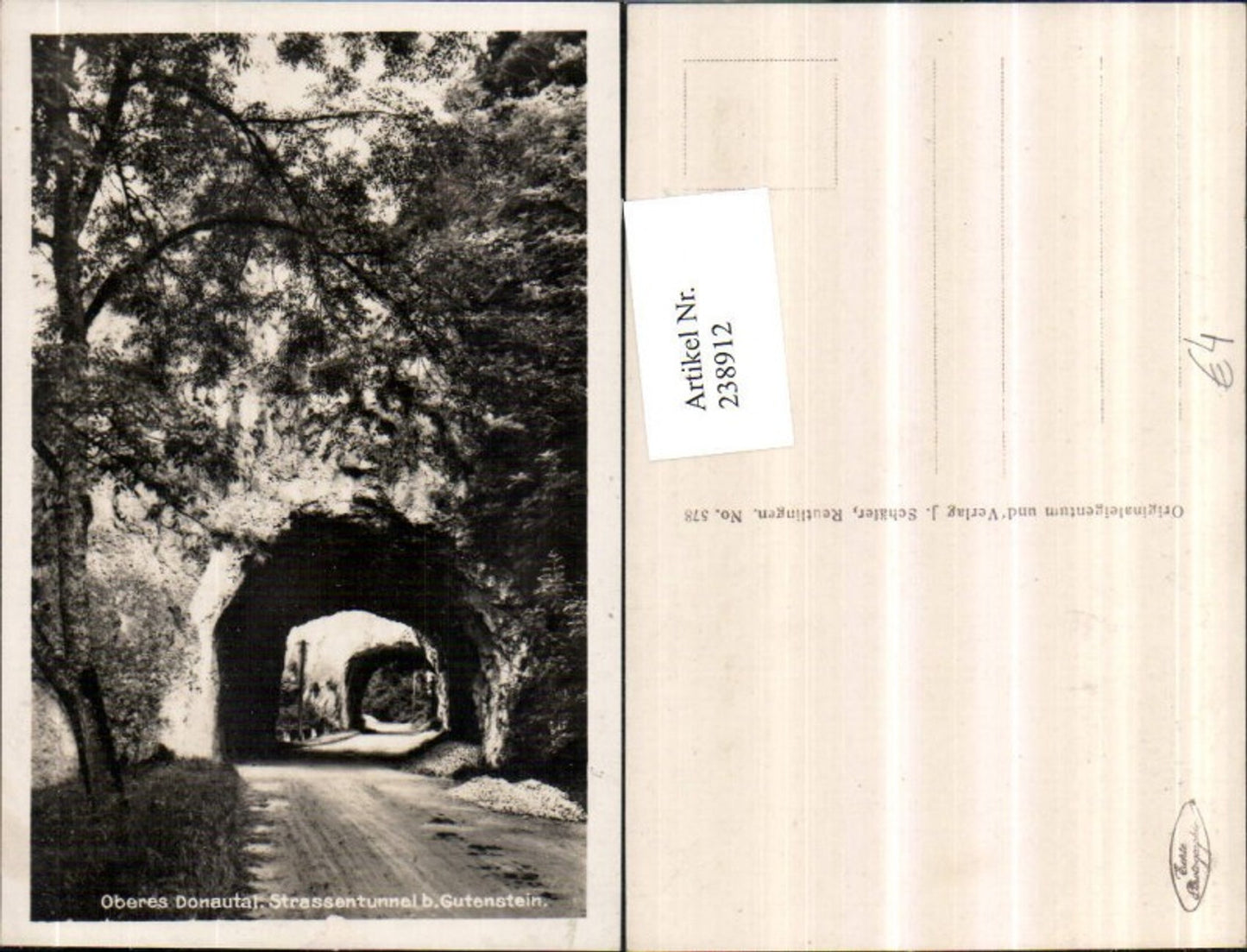 238912,Oberes Donautal Straßentunnel b. Gutenstein