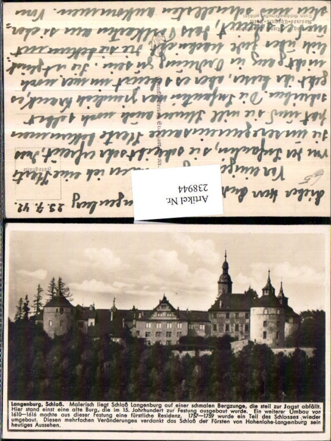 238944,Langenburg Schloss Text