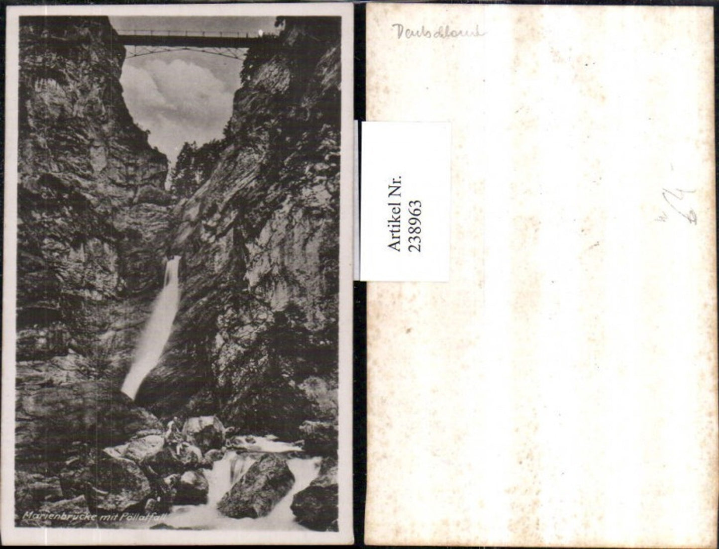 238963,Marienbrücke m. Pöllatfall Wasserfall b. Schwangau