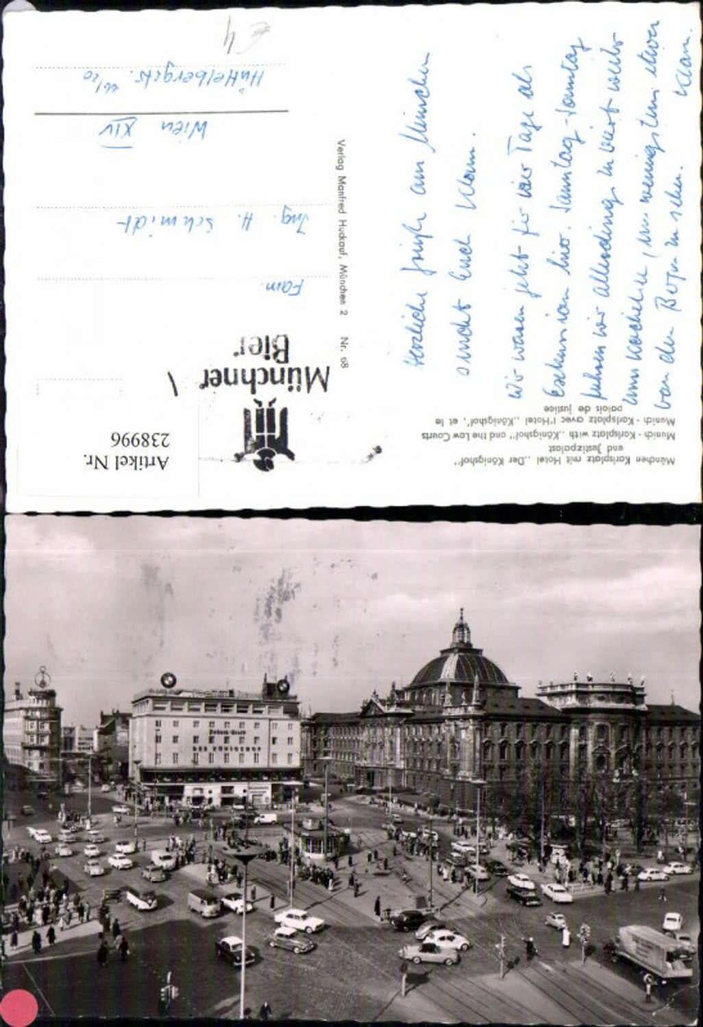 238996,München Karlsplatz m. Hotel Der Königshof u. Justizpalast