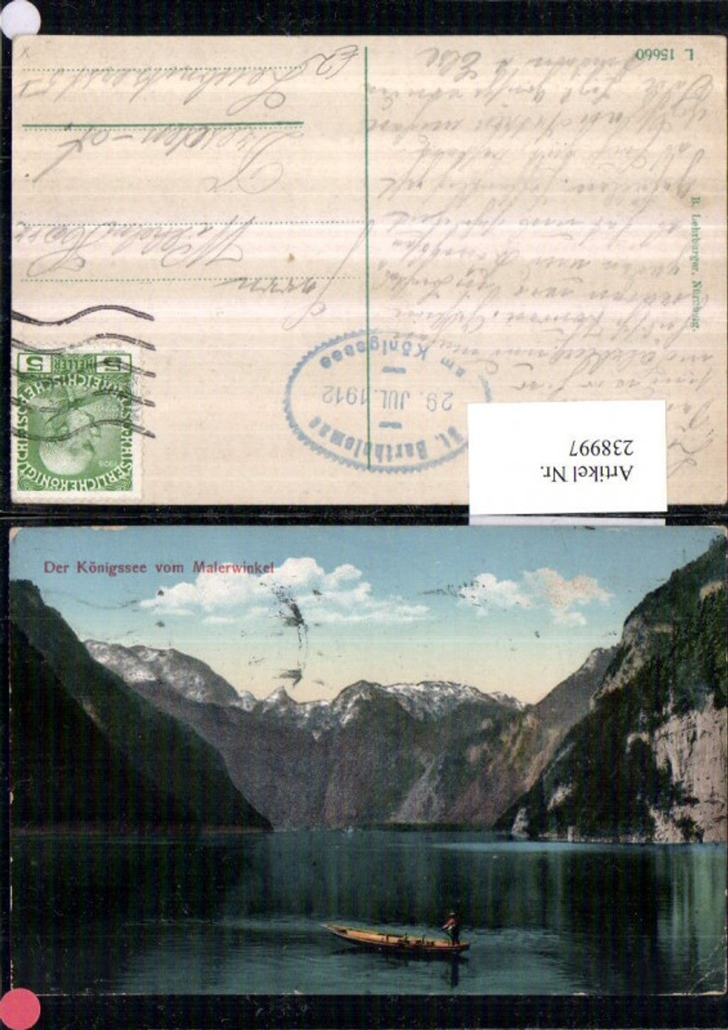 238997,Der Königssee v. Malerwinkel b. Schönau Bergkulisse