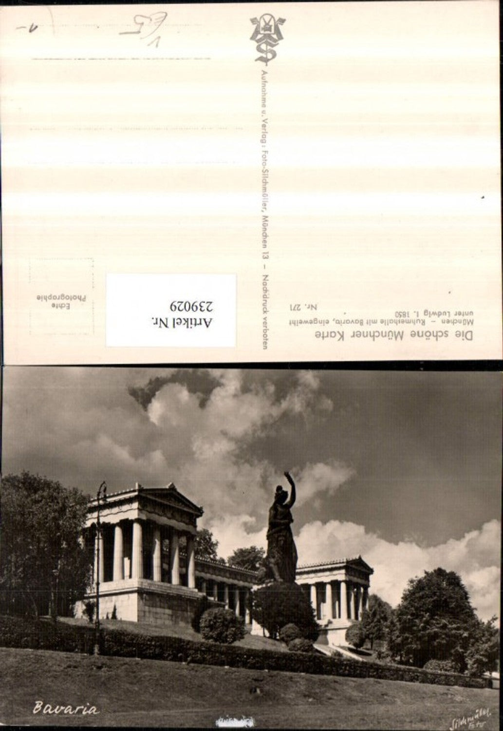 239029,München Ruhmeshalle m. Bavaria pub Foto Silchmüller 271