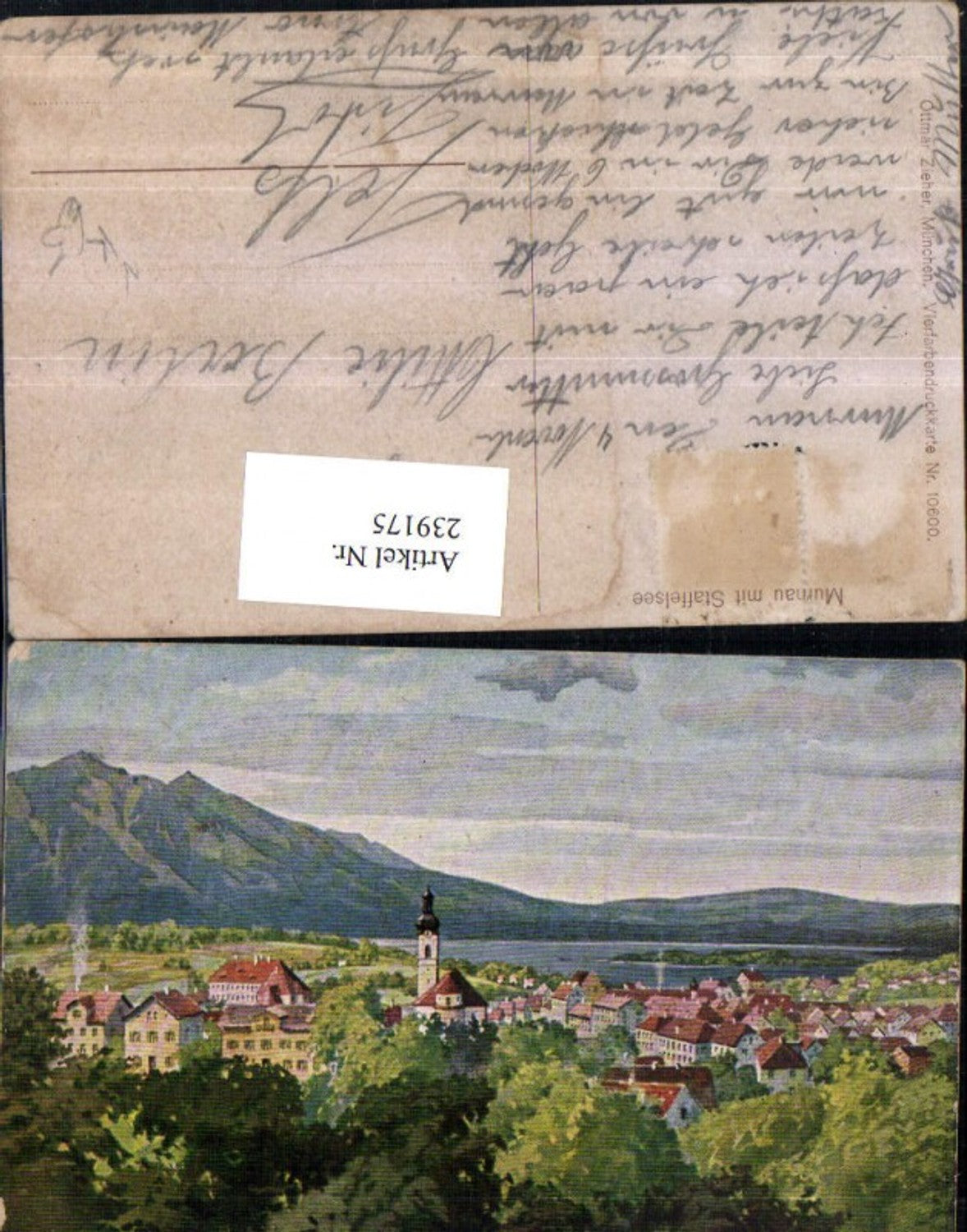 239175,Künstler AK Bernhard Murnau m. Staffelsee Totale pub Ottmar Zieher 10600