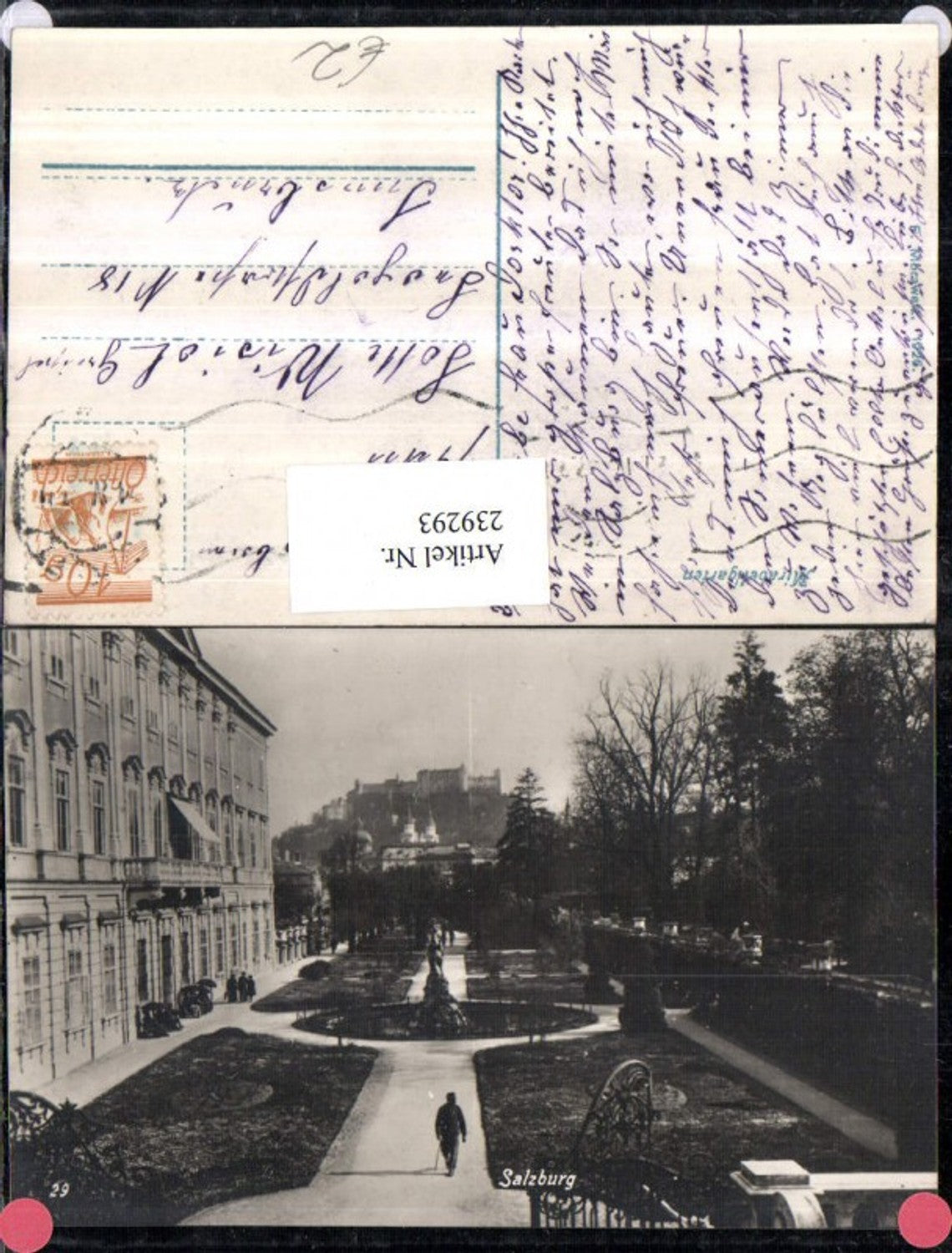239293,Salzburg Mirabellgarten m. Blick auf d. Festung