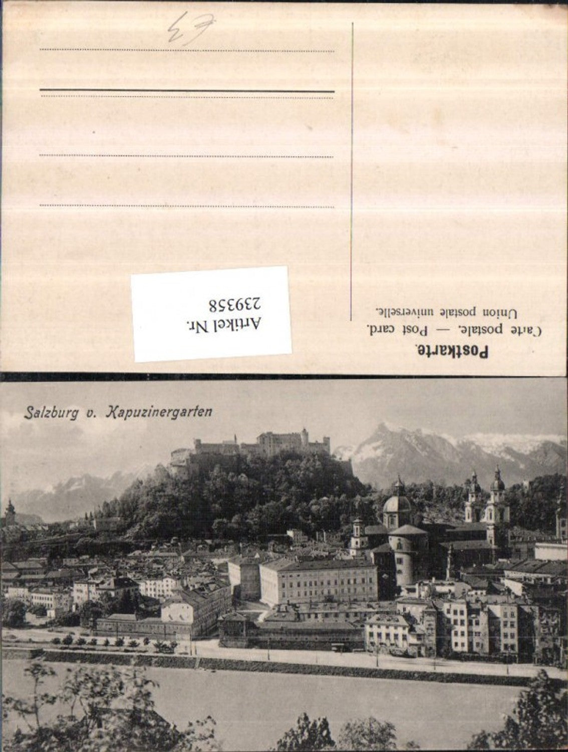 239358,Salzburg Teilansicht v. Kapuzinergarten