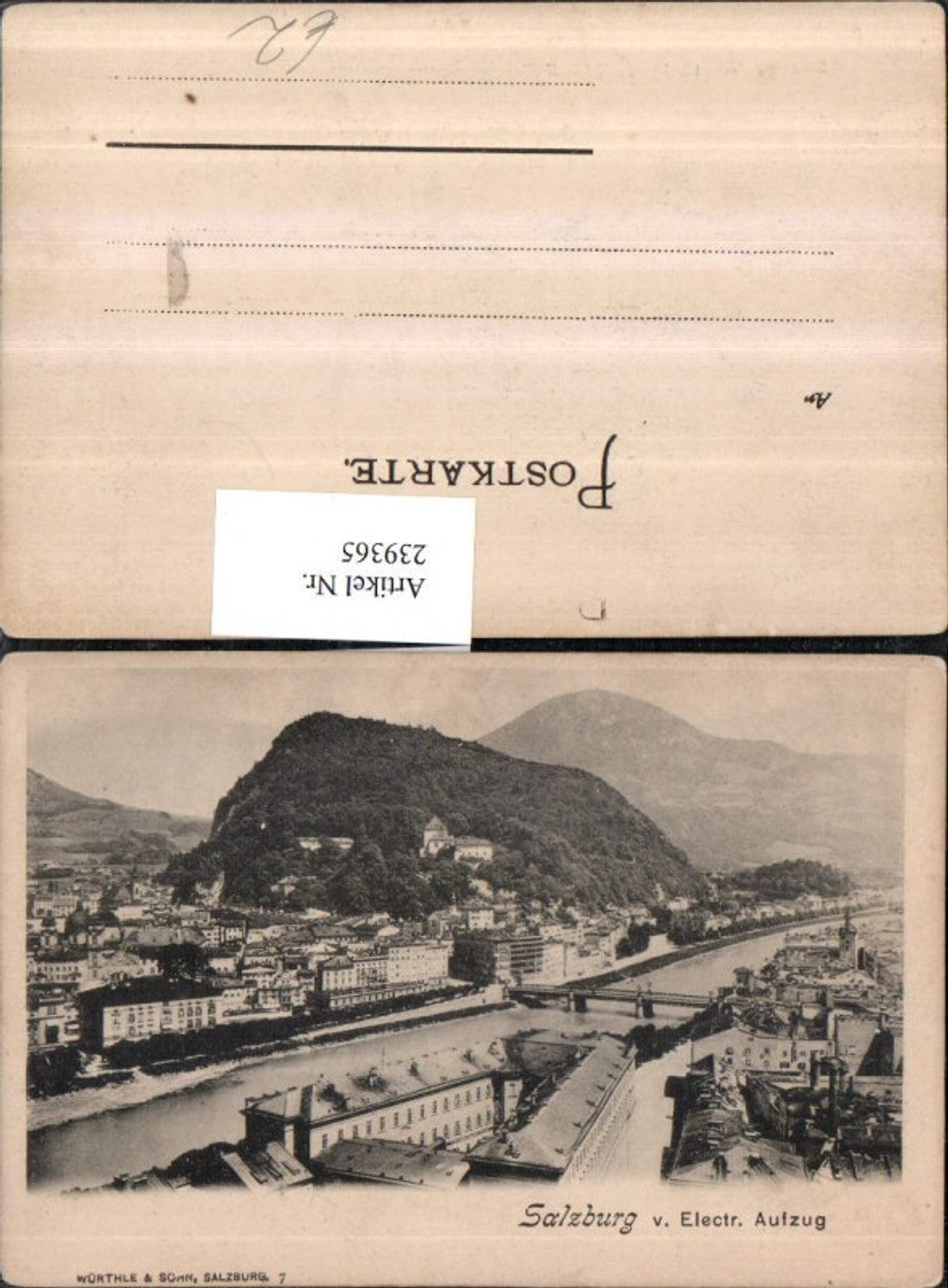 239365,Salzburg Totale v. Elektrischen Aufzug