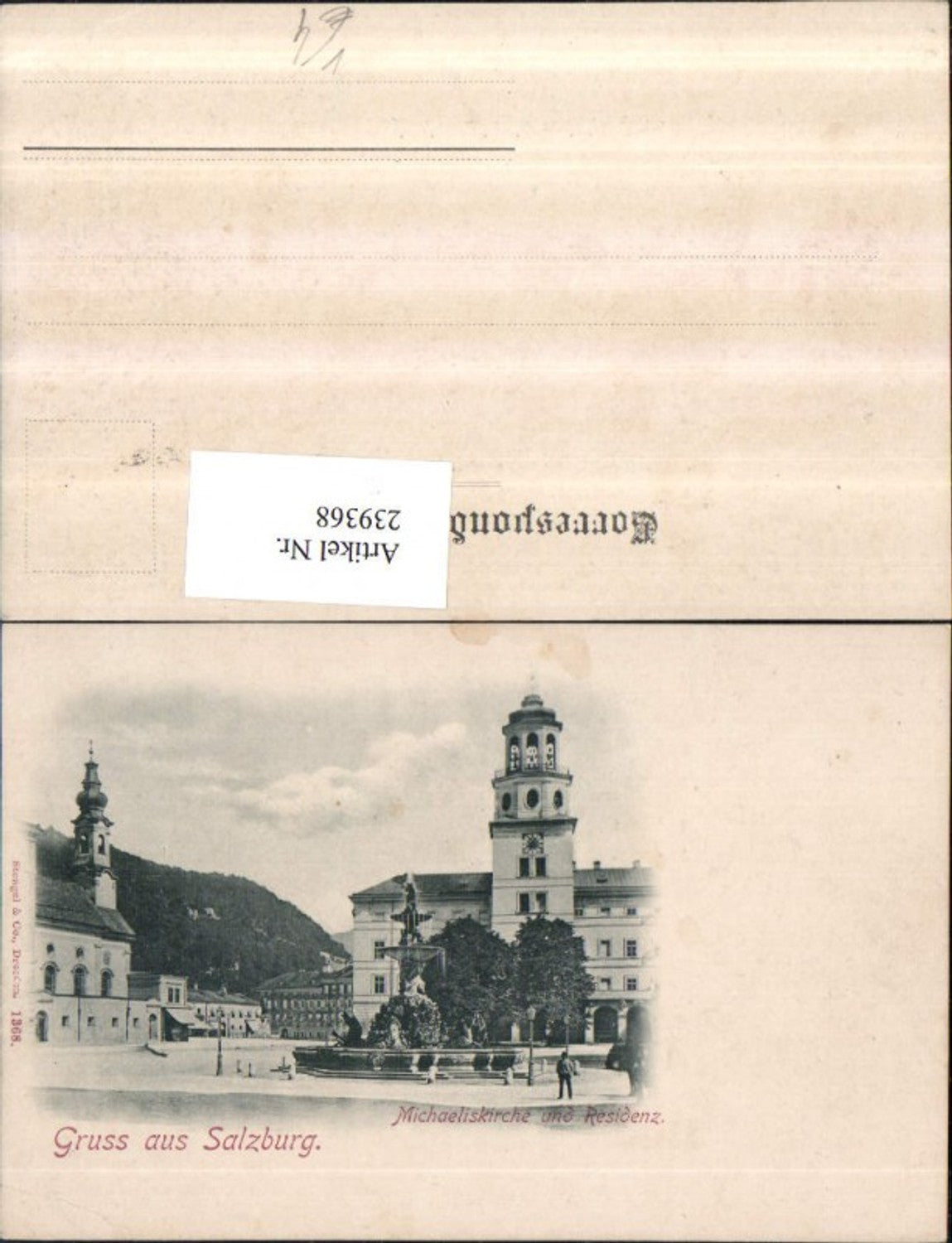 239368,Salzburg Michaeliskirche u. Residenz Rathaus Brunnen pub Stengel u. Co 1368