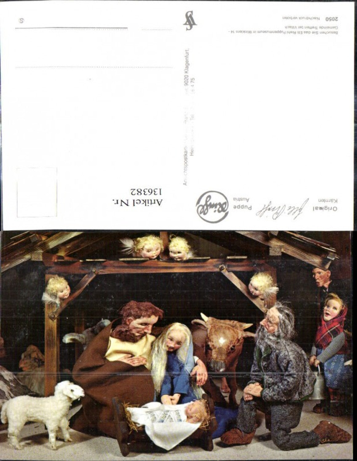136382, Dolls Elli Riehl 2050 Toy Baby Jesus Nativity Bethlehem Angel Holy Family Stable