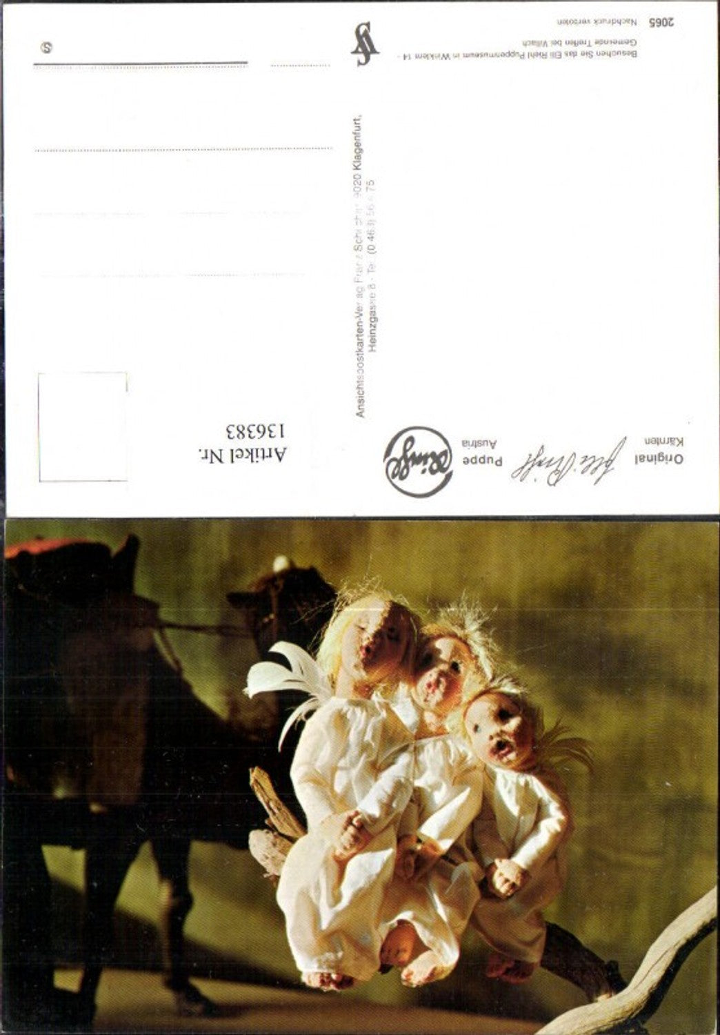 136383,Puppen Elli Riehl 2065 Spielzeug Engel singen a. Ast