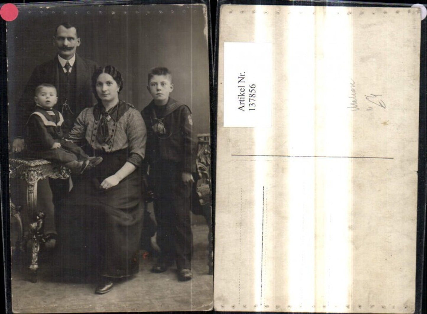137856,Foto Ak Familie Buben Jungen Uniform Matrosenanzug