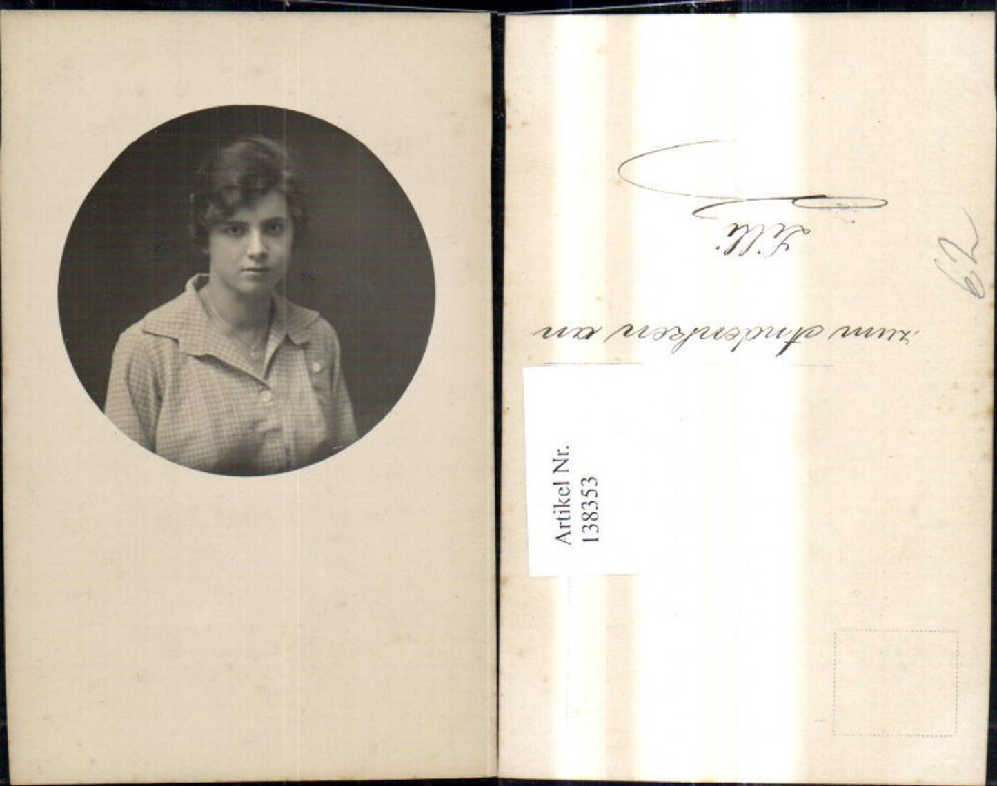 138353,Foto Ak Frau Portrait Passepartout