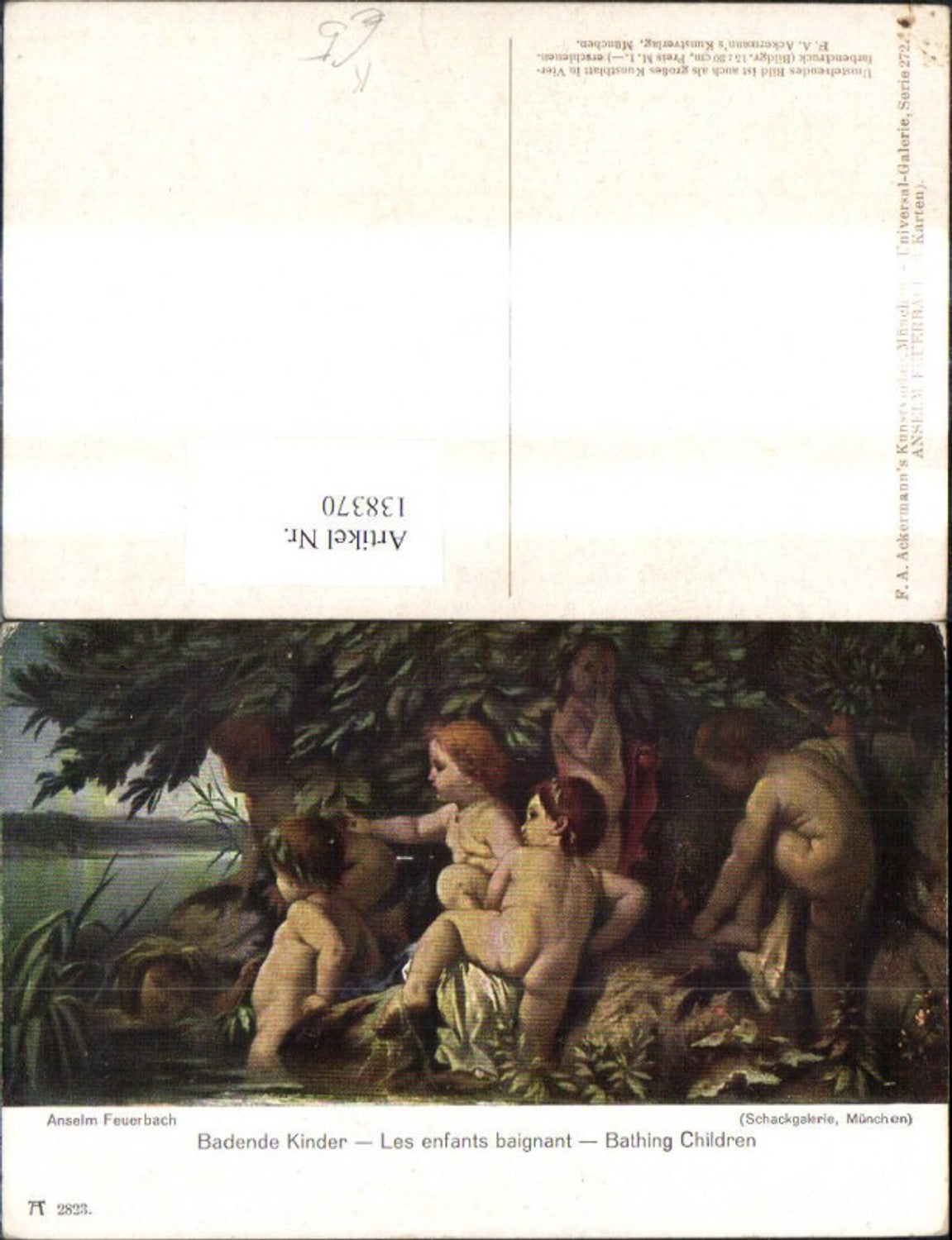 138370,Künstler Ak Anselm Feuerbach Badende Kinder