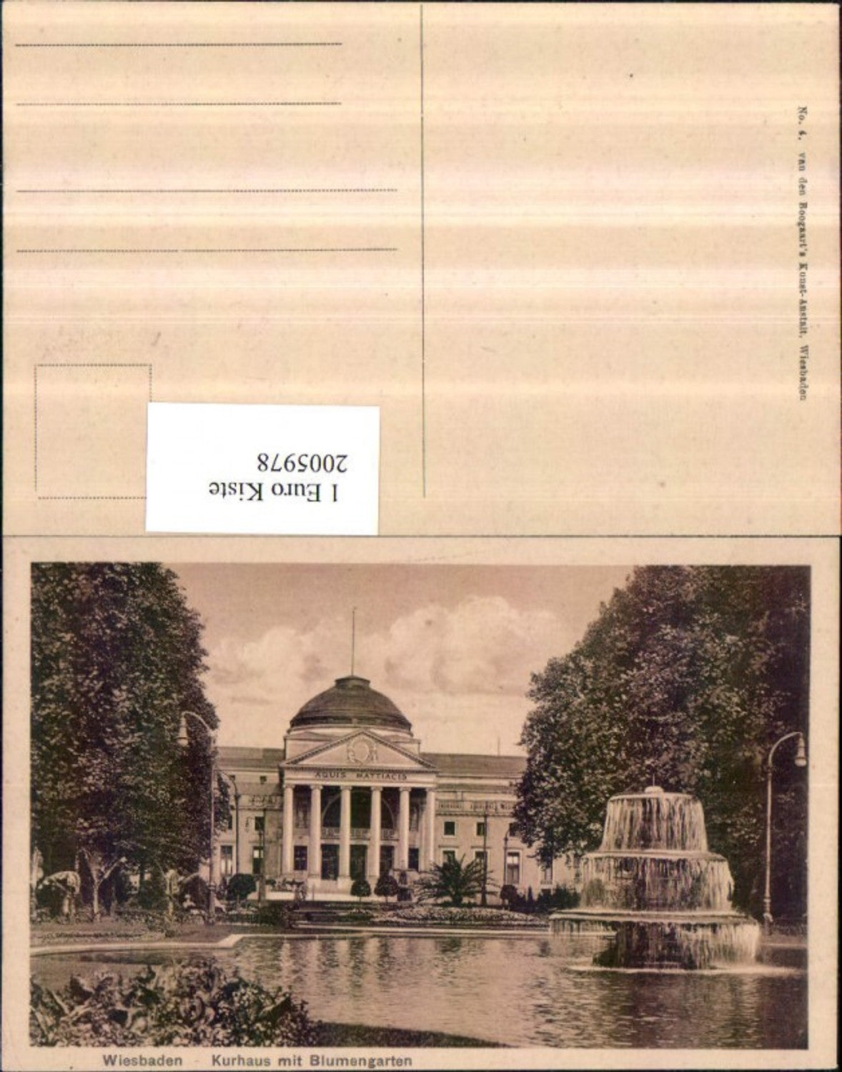 2005978,Wiesbaden Kurhaus m. Blumengarten Springbrunnen