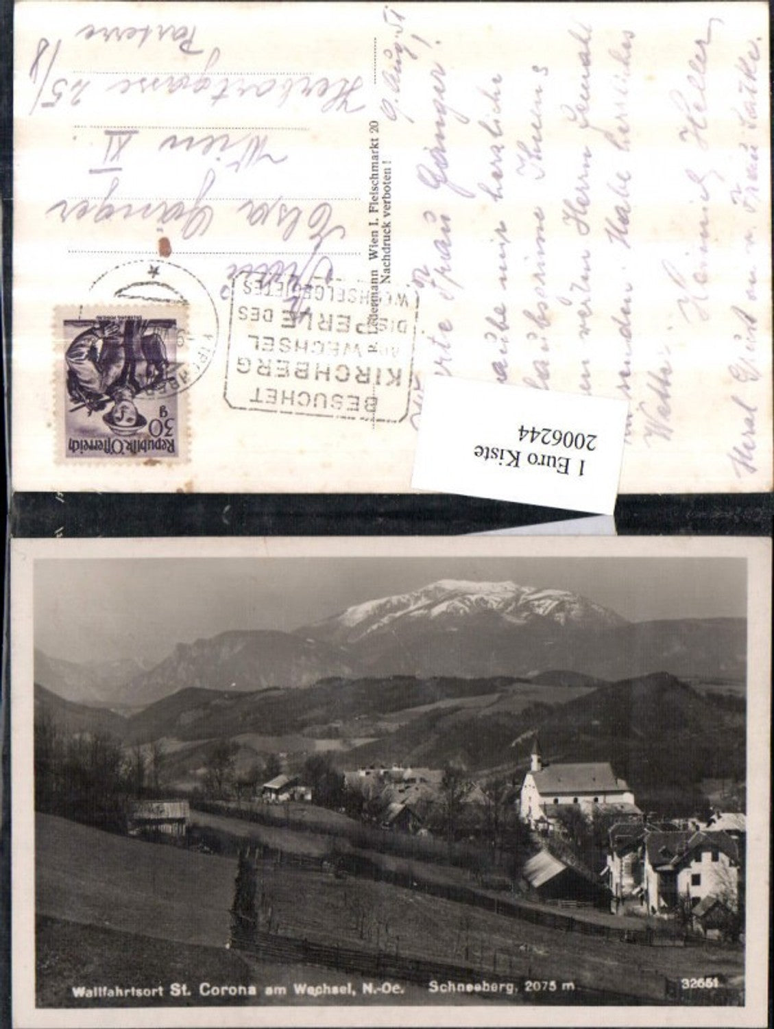 2006244,St. Corona am Wechsel Totale m. Schneeberg