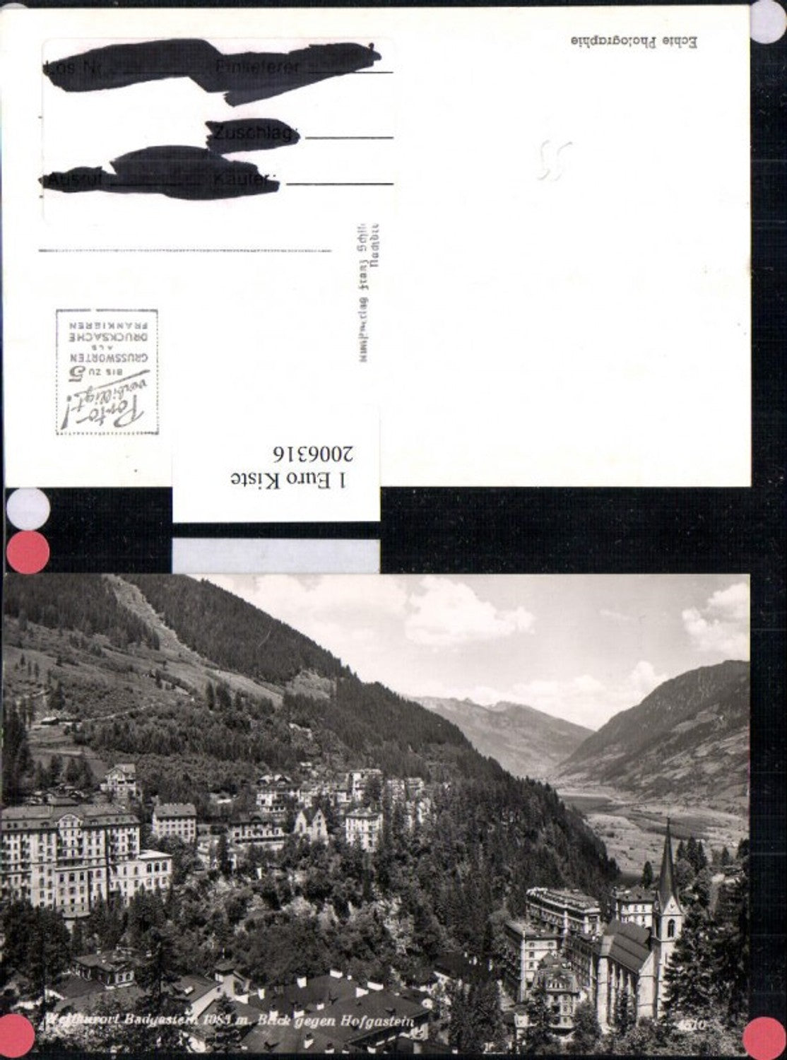 2006316,Badgastein Bad Gastein Totale m. Blick geg. Hofgastein