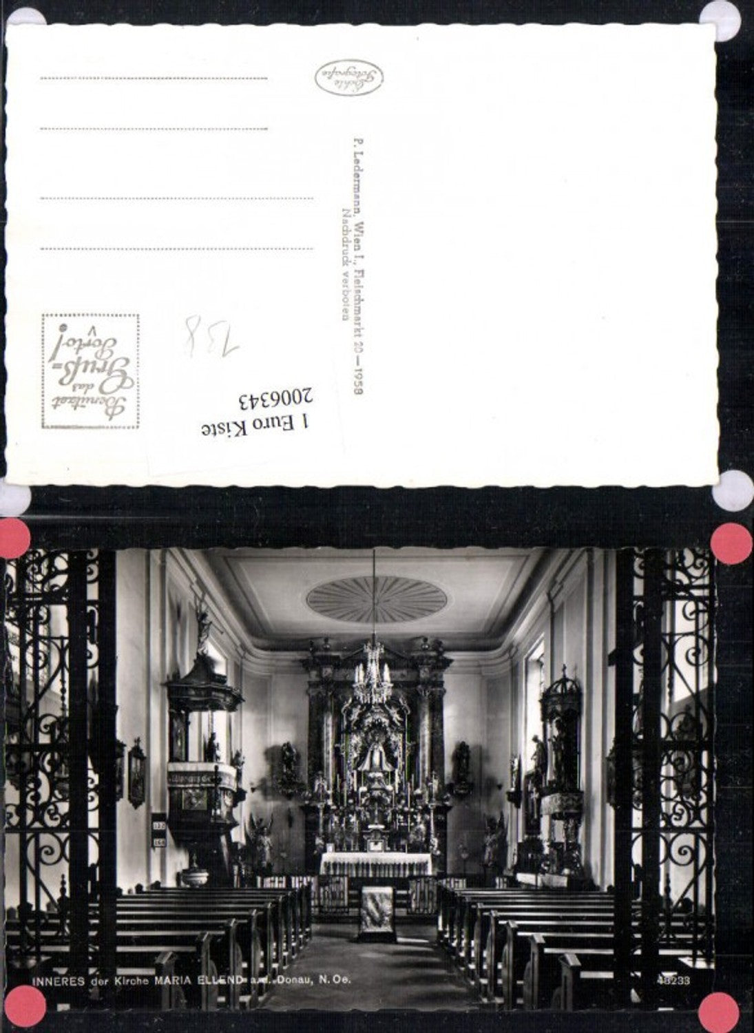 2006343,Maria Ellend an d. Donau Innenansicht d. Kirche