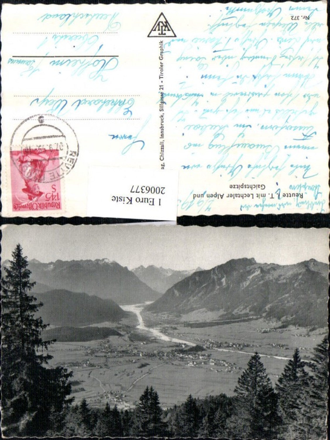 2006377,Reutte Totale m. Lechtaler Alpen u. Gaichtspitze