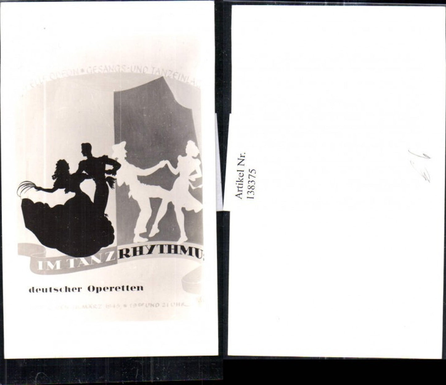 138375,Reklame Odeon Theater Wien Im Tanz Rhythmus deutscher Operetten
