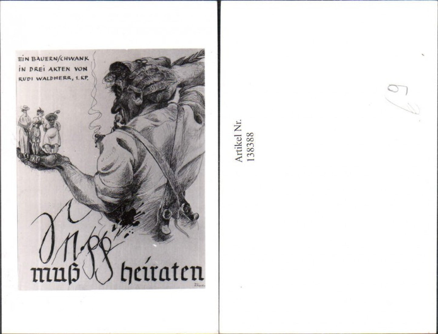 138388,Reklame Odeon Theater Wien Täschner … muß heiraten Bauernschwank v. Rudi Waldherr