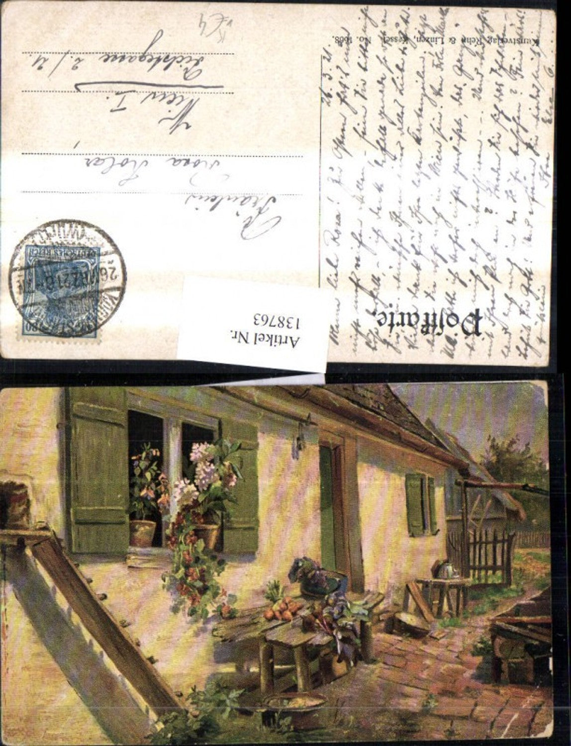 138763, Artist AK In front of farmhouse vegetable bank pub Rehn & Linzen 1668