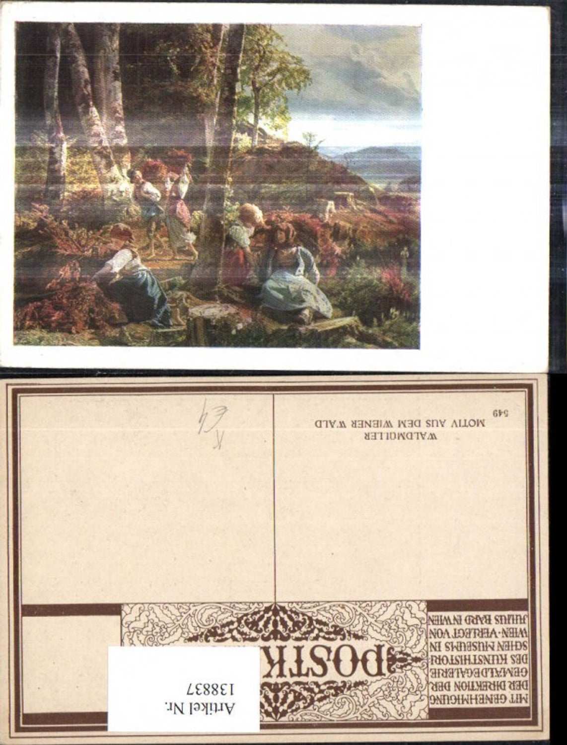 138837,Künstler Ak Waldmüller Motiv a. d. Wiener Wald