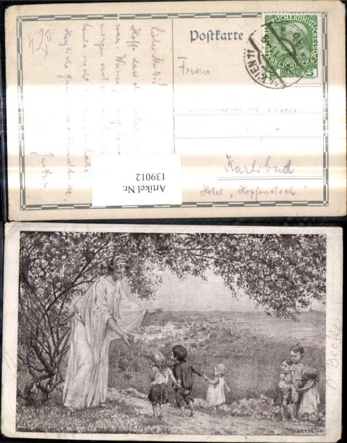 139012,Künstler Ak C. Beck Frau Kinder